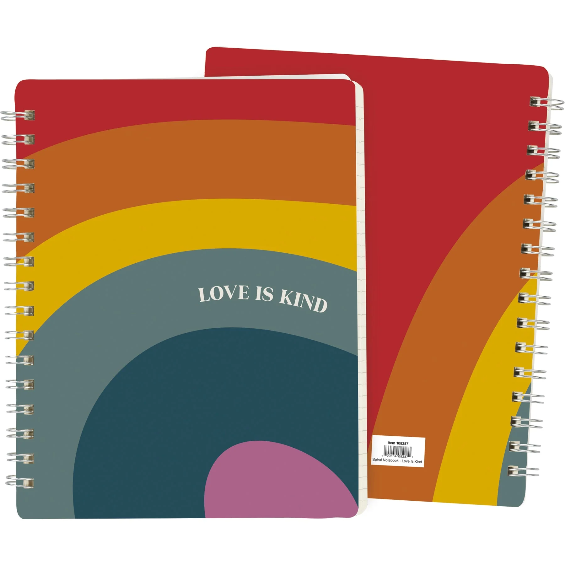 Love Is Kind Spiral Notebook | Rainbow Pride | 5.75" x 7.50"  | 120 Lined Pages - Image 2