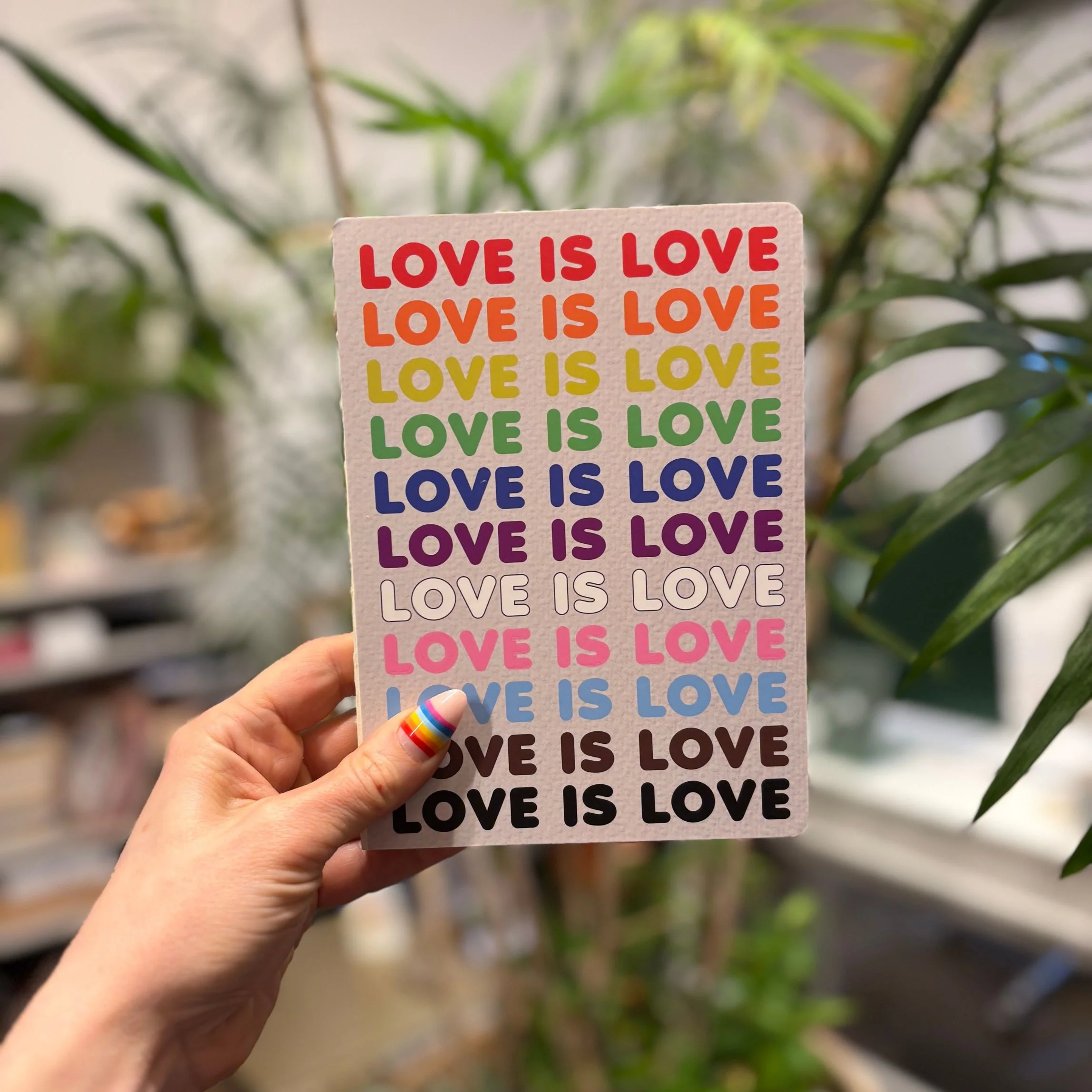 Love Is Love Journal LGBTQ+ Pride Notebook with Rainbow Back Cover | 160 Lined Pages - Image 2