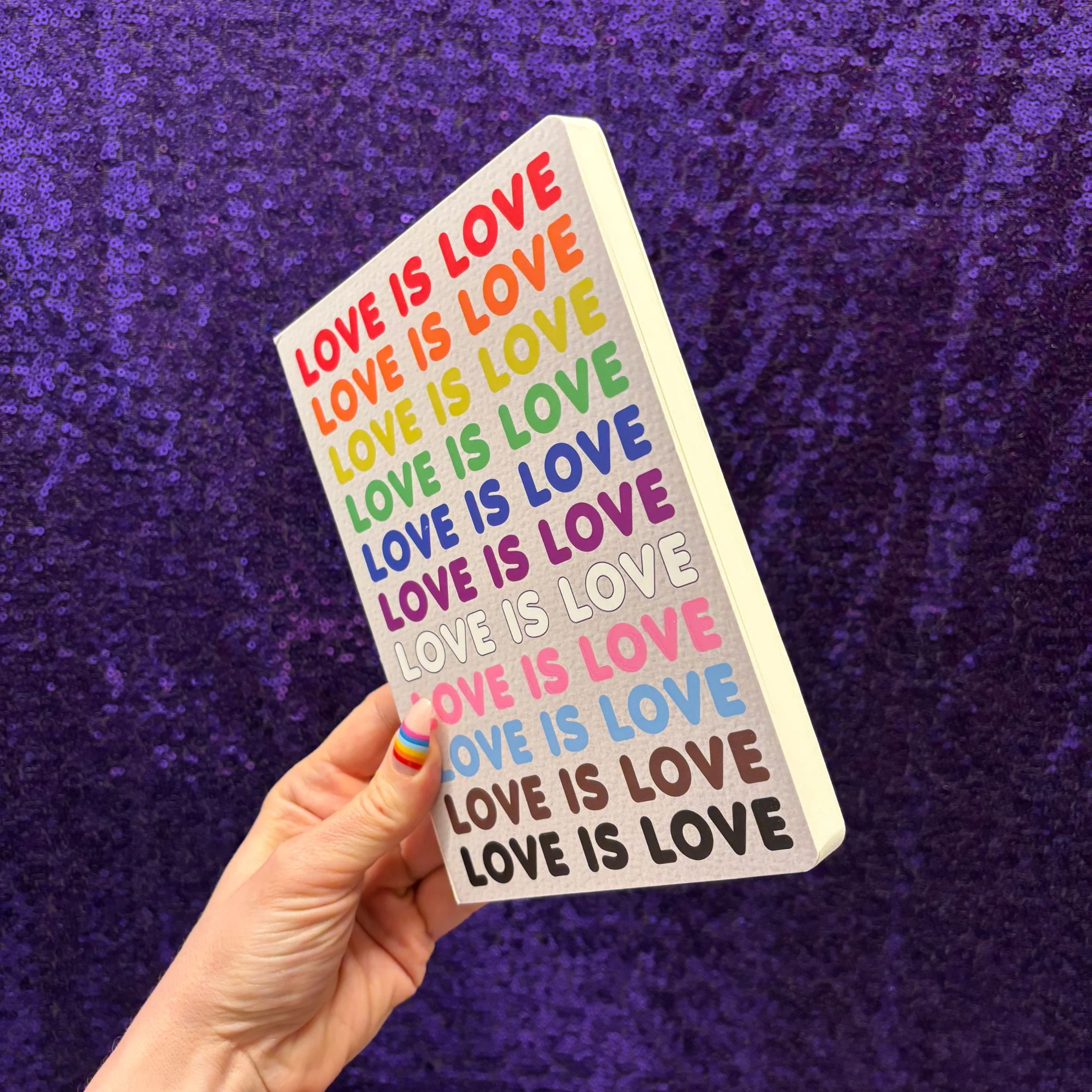 Love Is Love Journal LGBTQ+ Pride Notebook with Rainbow Back Cover | 160 Lined Pages - Image 4