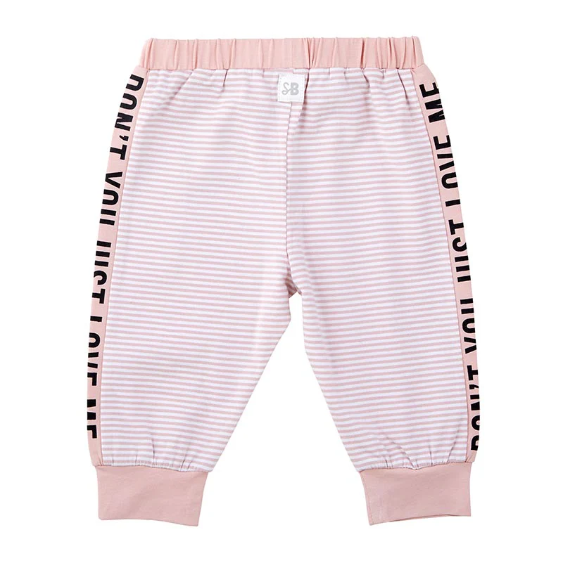 Don't You Just Love Me Drawstring Baby Infant Pants | Blush Pink Jogger | Size 6-12 Months - Image 3