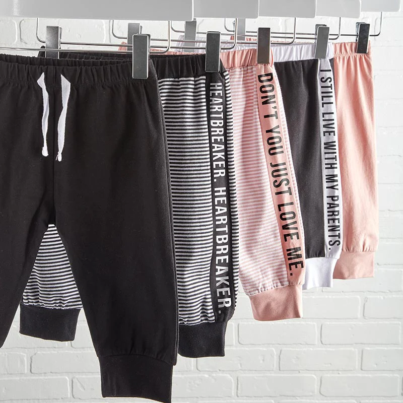 Don't You Just Love Me Drawstring Baby Infant Pants | Blush Pink Jogger | Size 6-12 Months - Image 4