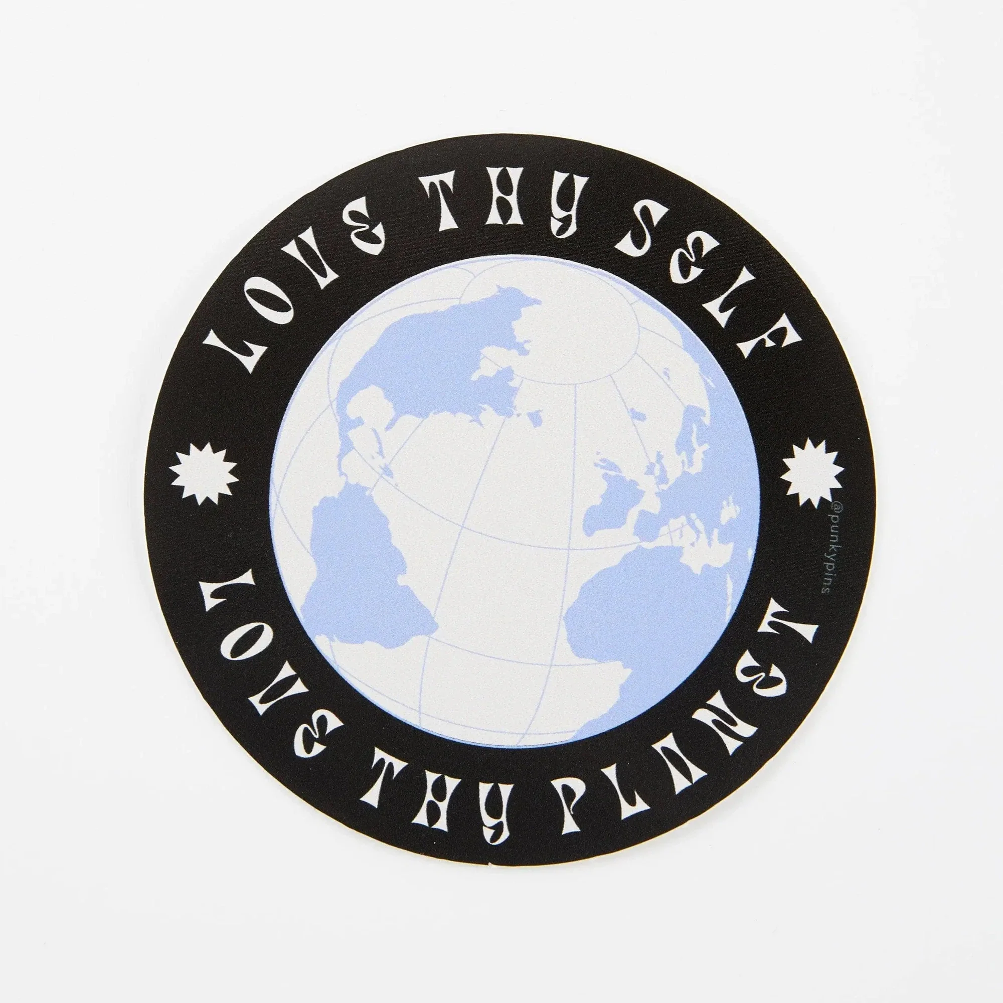 Love Thy Self, Love Thy Planet Round Vinyl Sticker - Image 4