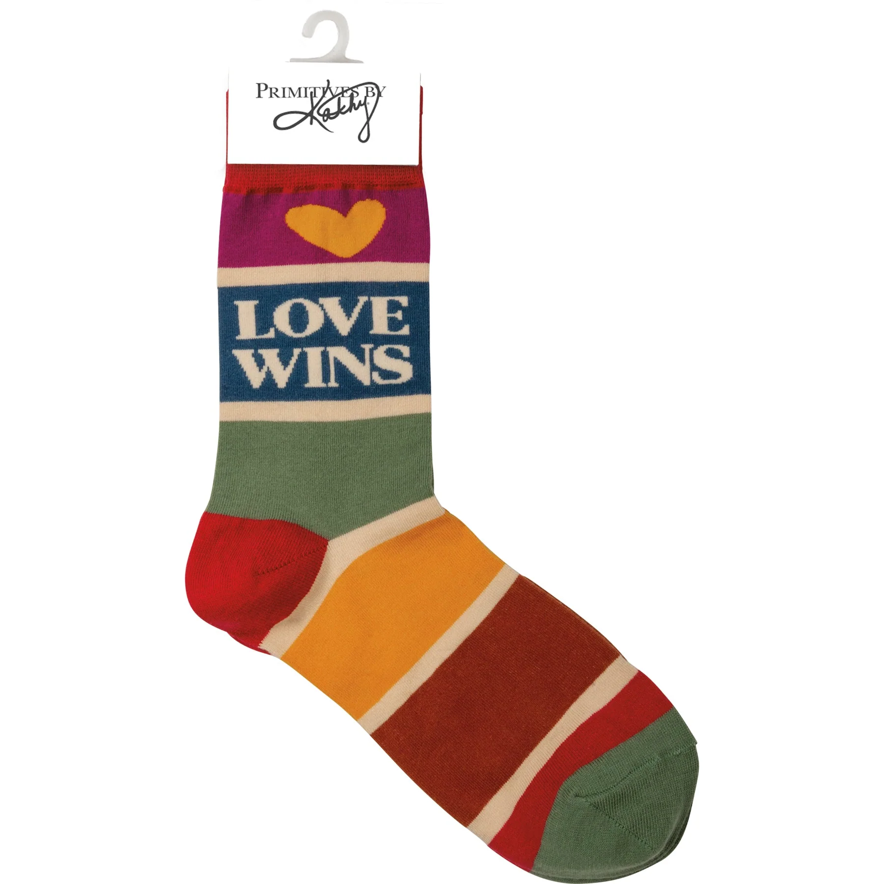Love Wins Heart Stripes Crew Socks | Pride LGBT - Image 3