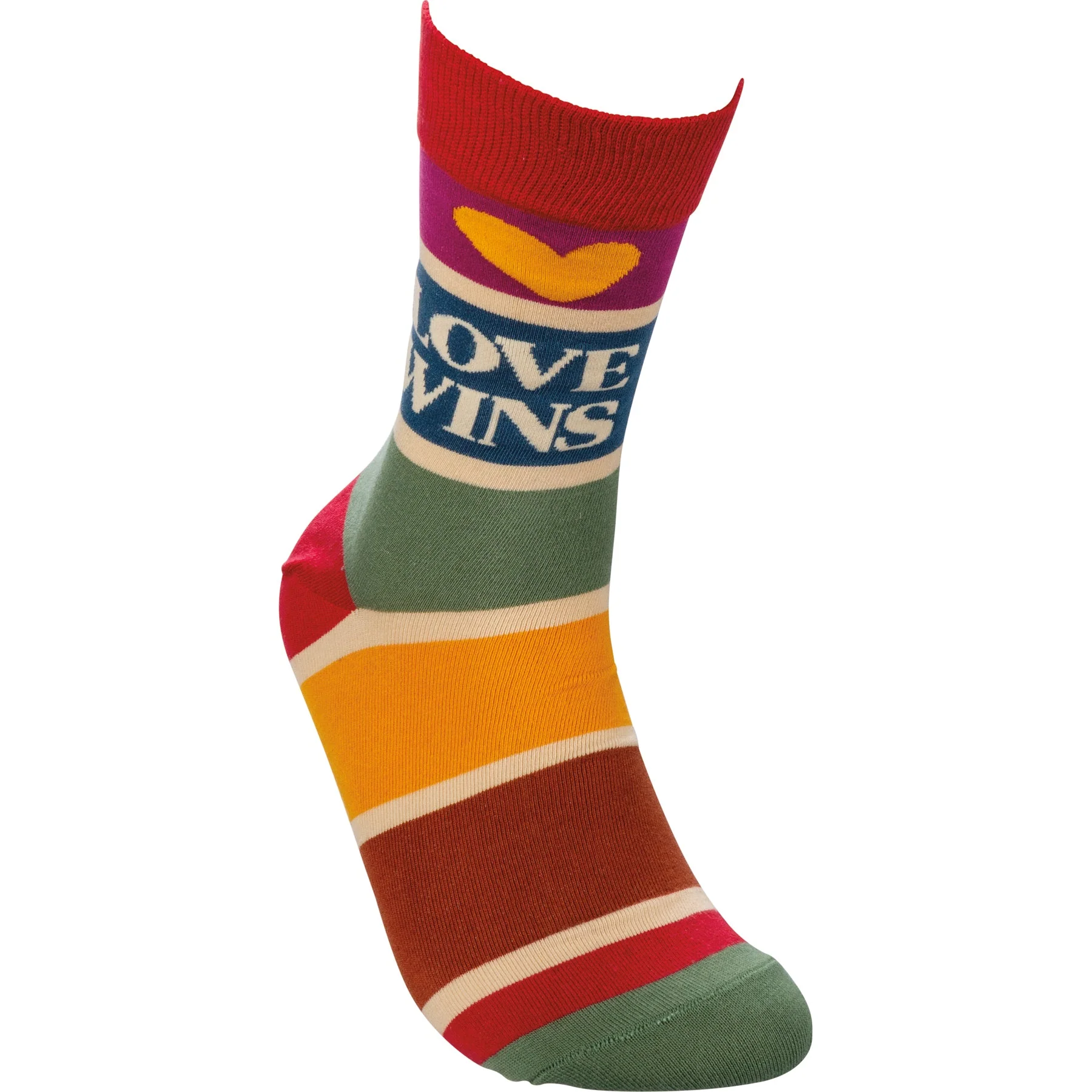 Love Wins Heart Stripes Crew Socks | Pride LGBT - Image 4