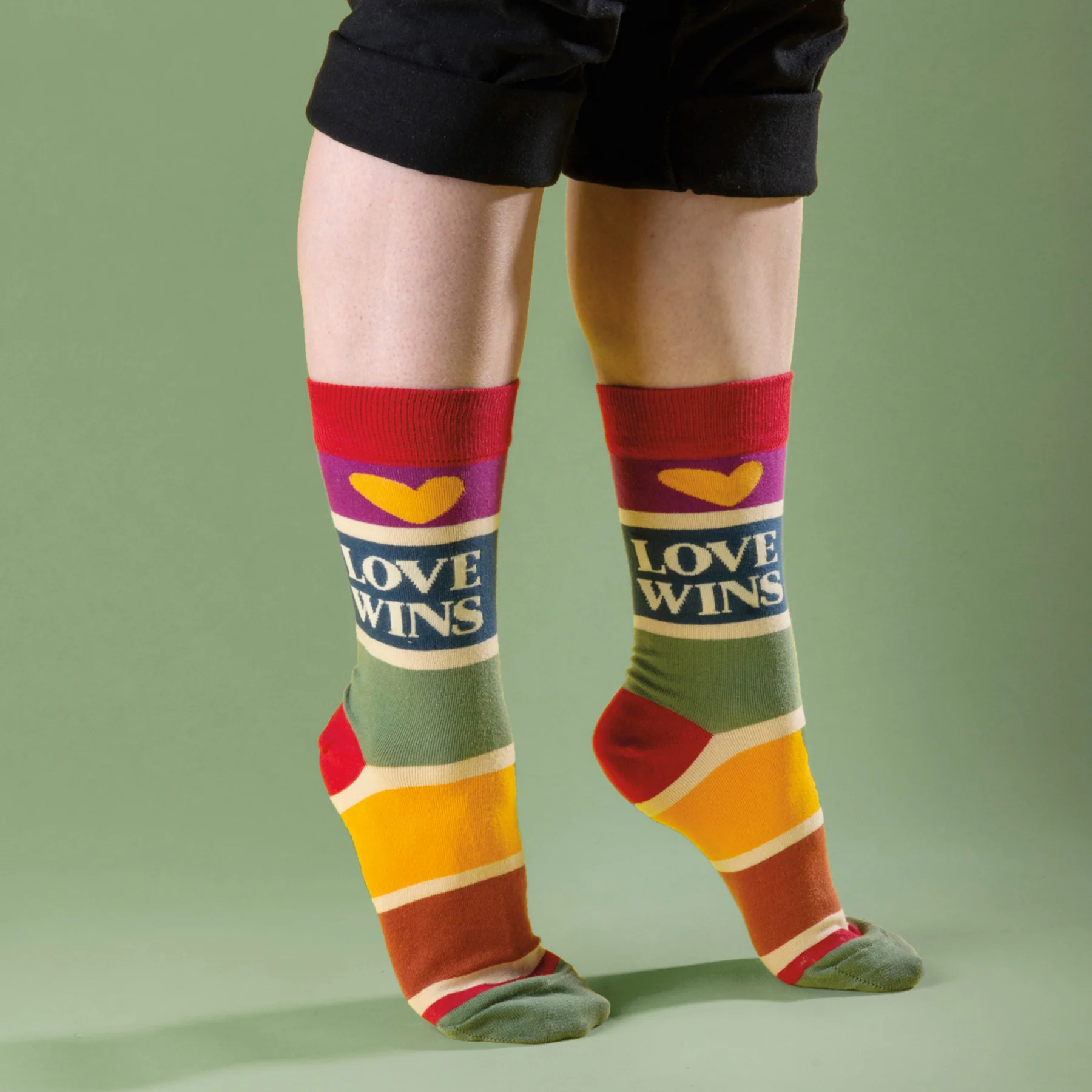 Love Wins Heart Stripes Crew Socks | Pride LGBT - Image 5