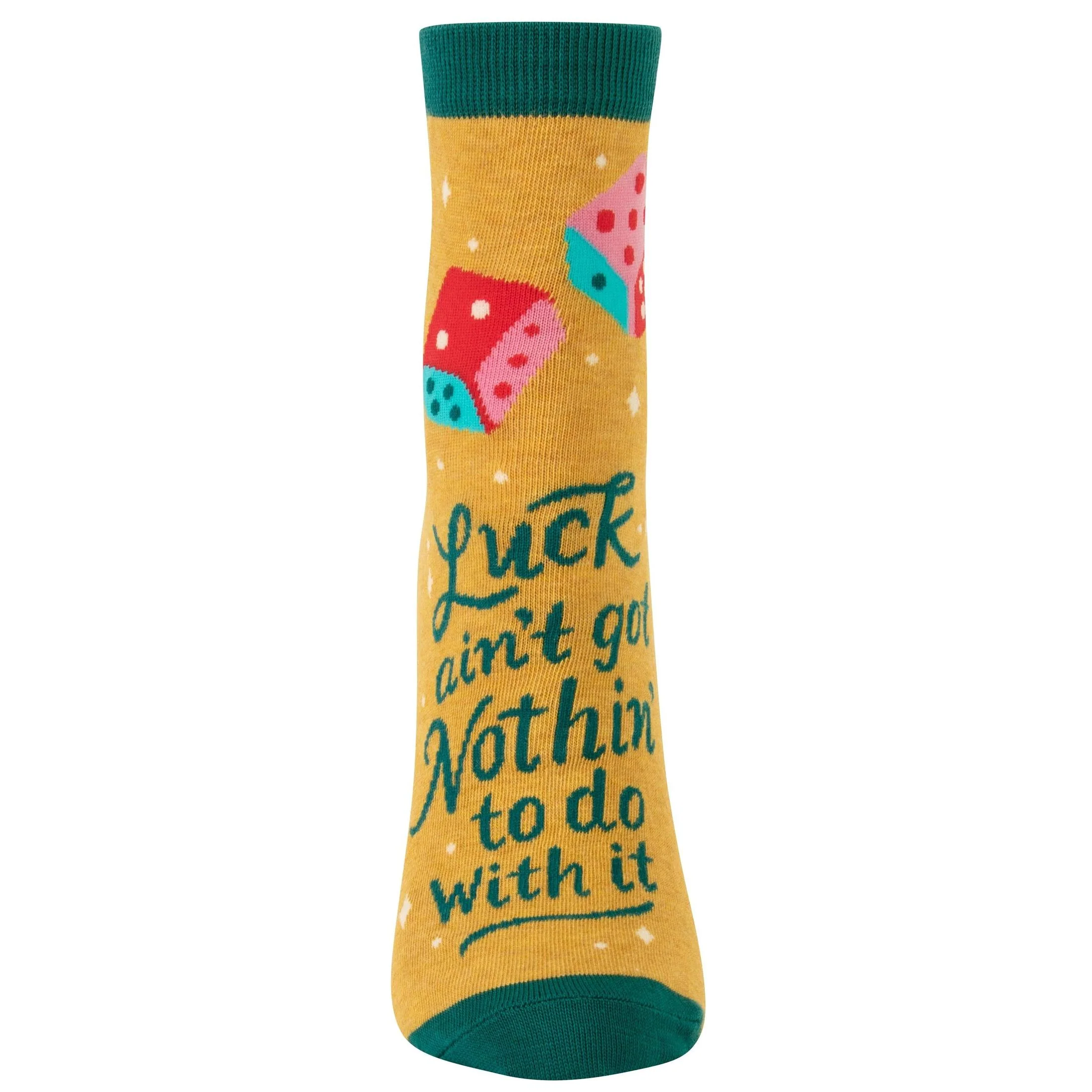 Luck Ain't Got Nothin' To Do With It Women's Ankle Socks | BlueQ at GetBullish - Image 6