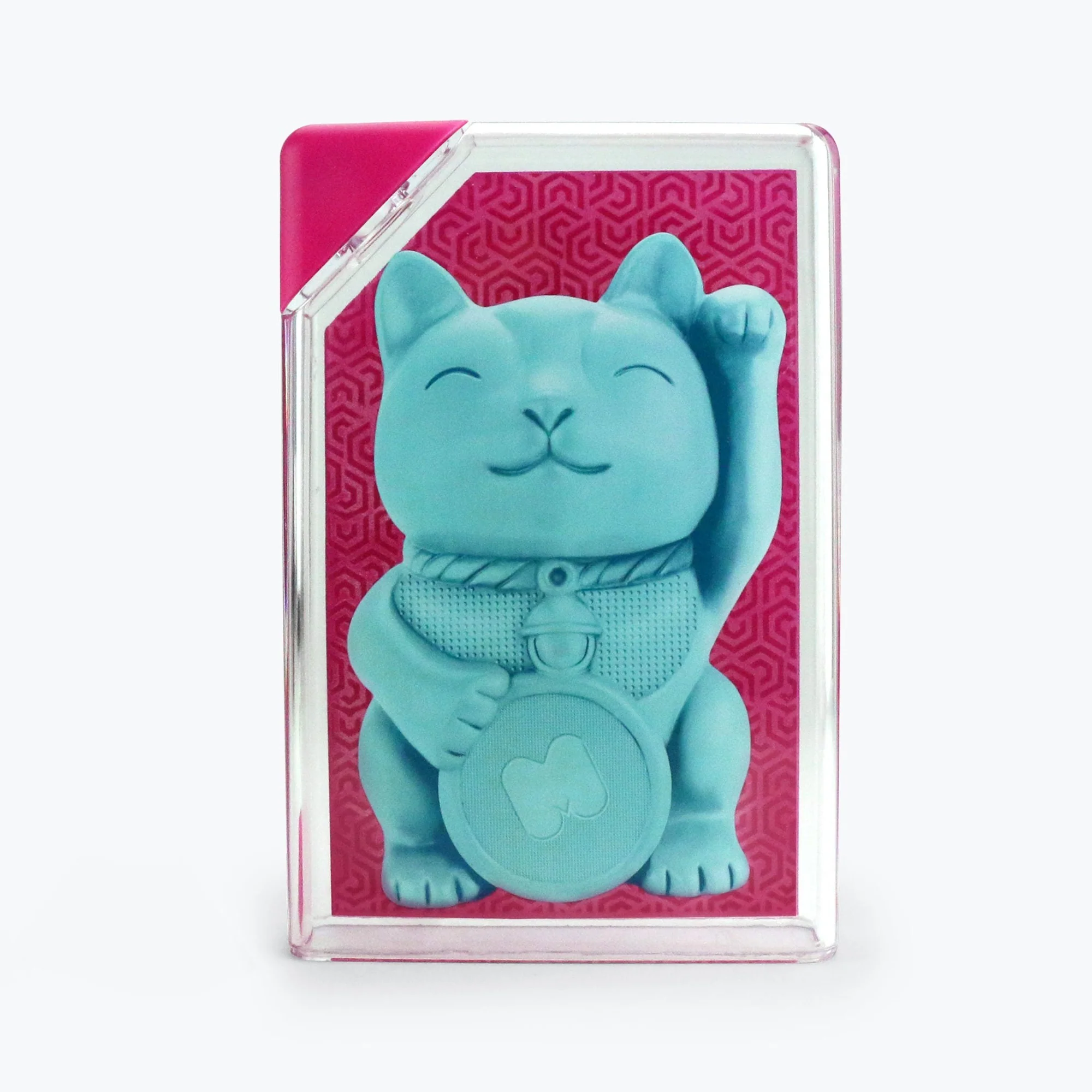Lucky Cat Rectangular Water Bottle | Fits in Handbag - Image 4