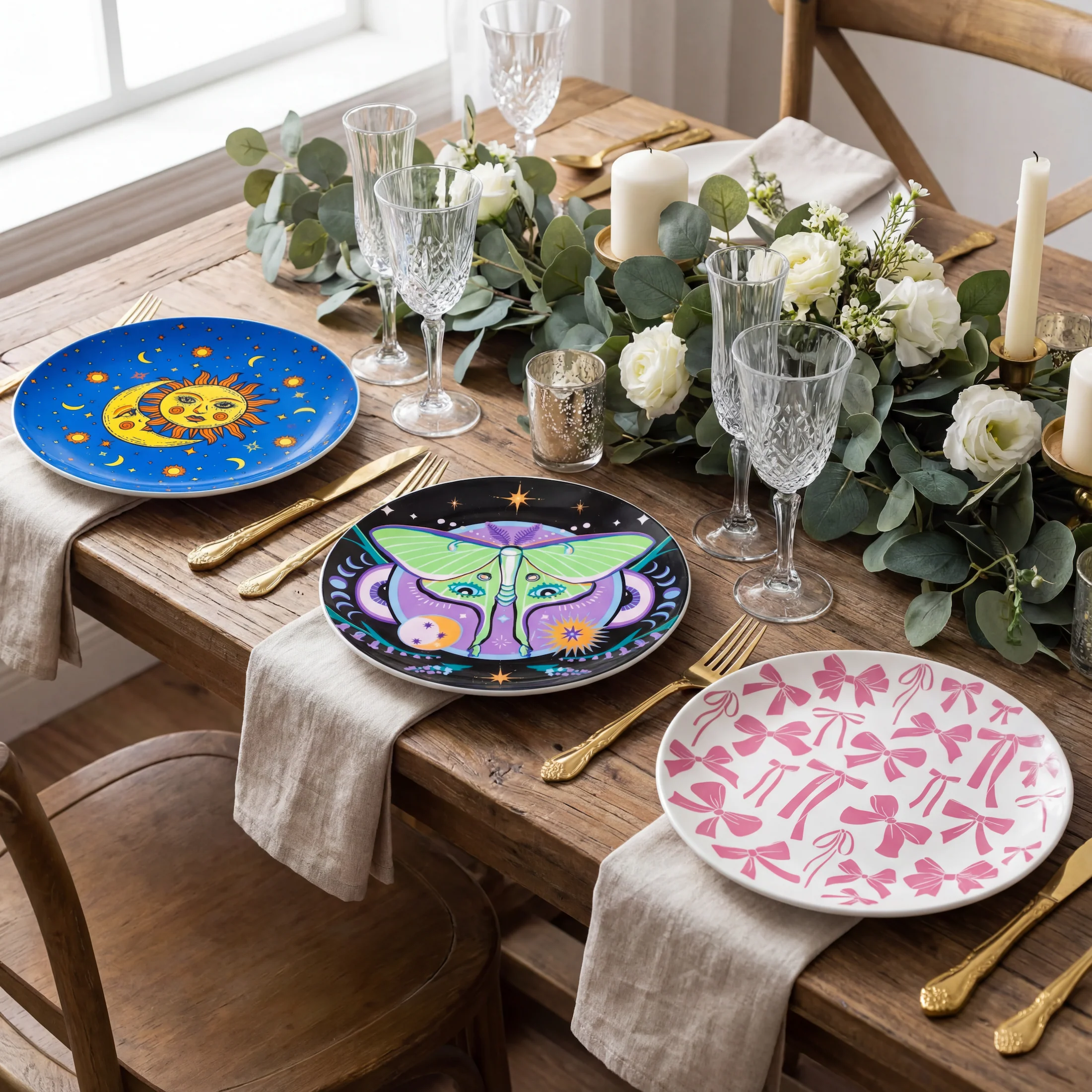 Individual Aesthetic Dinner Plates | Mix and Match | 9" Ceramic