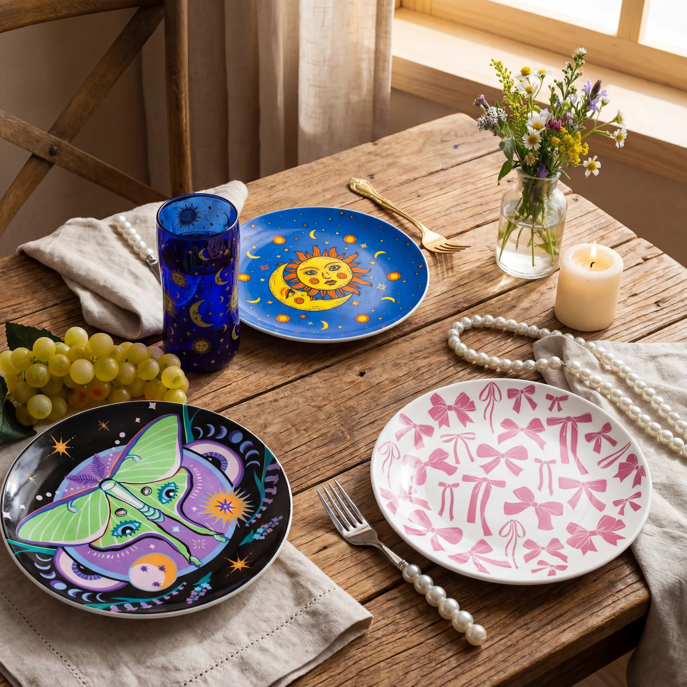 Individual Aesthetic Dinner Plates | Mix and Match | 9" Ceramic - Image 8