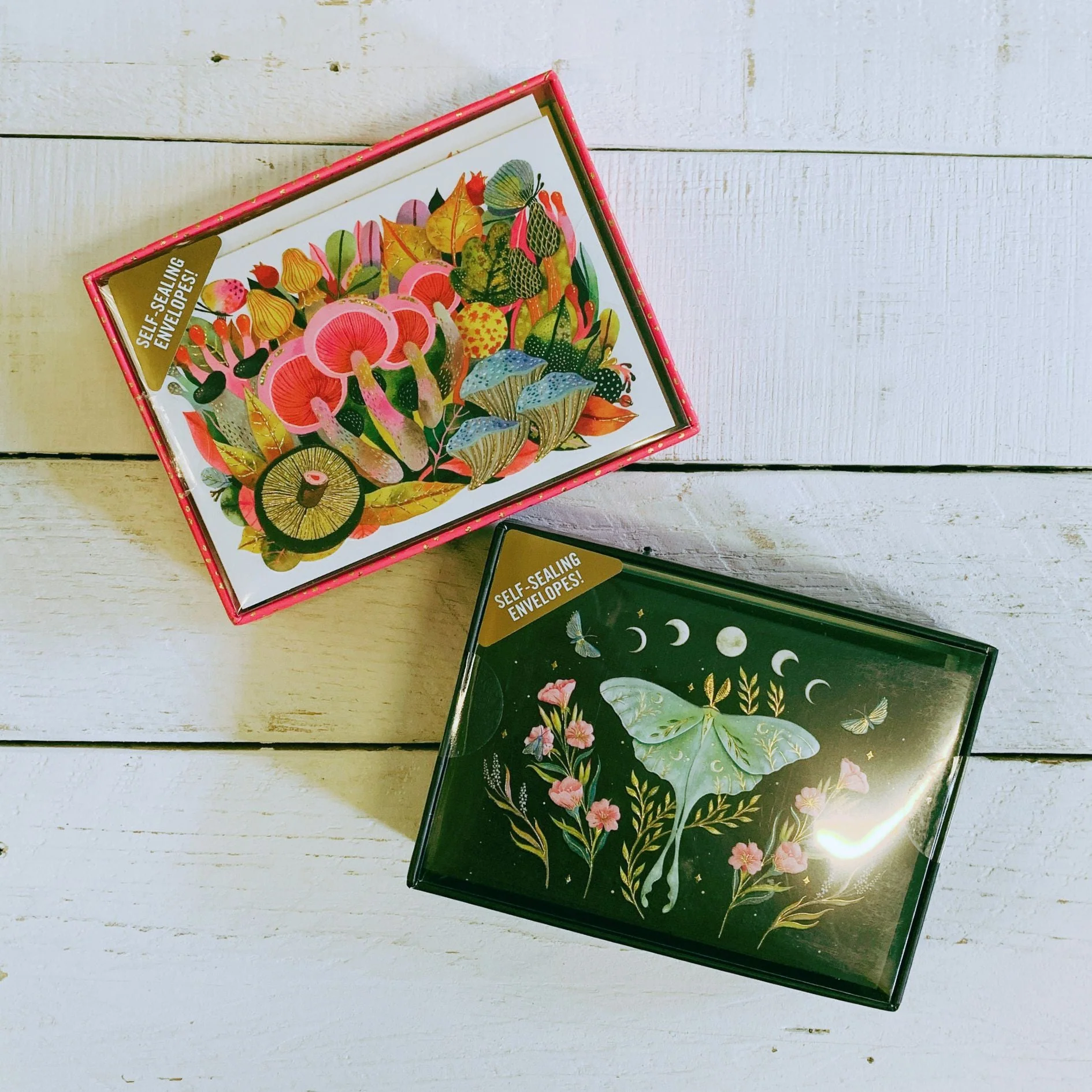 Luna Moth Note Cards | Florals Stars Nocturnal Butterflies | 14 Note Cards - Image 6