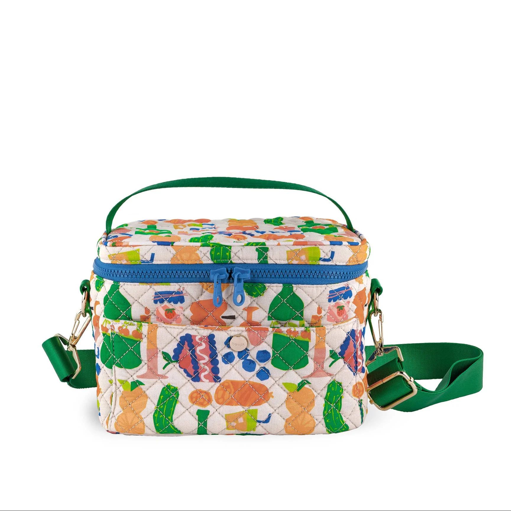 Charcuterie Party Quilted Insulated Lunch Bag | Adjustable Strap & Front Pocket - Image 2