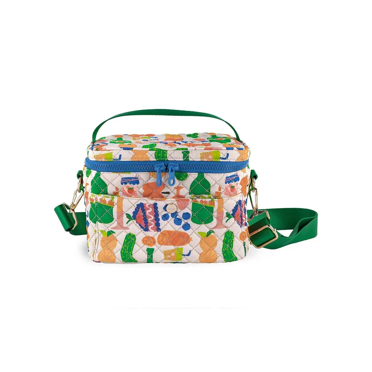 Charcuterie Party Quilted Insulated Lunch Bag | Adjustable Strap & Front Pocket - Image 6