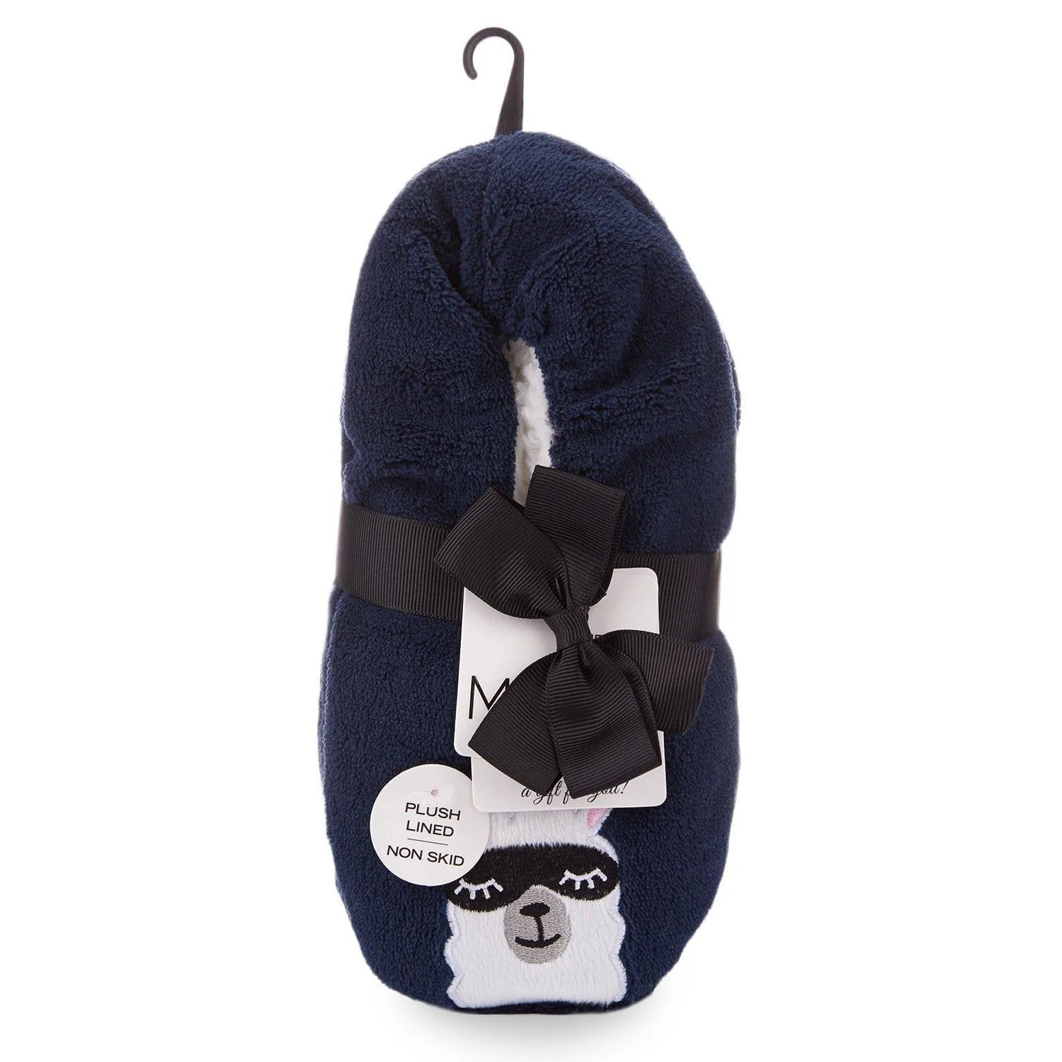 Luxe Llama Sherpa Lined Slippers in Navy [Sizes S/M Remaining] - Image 5
