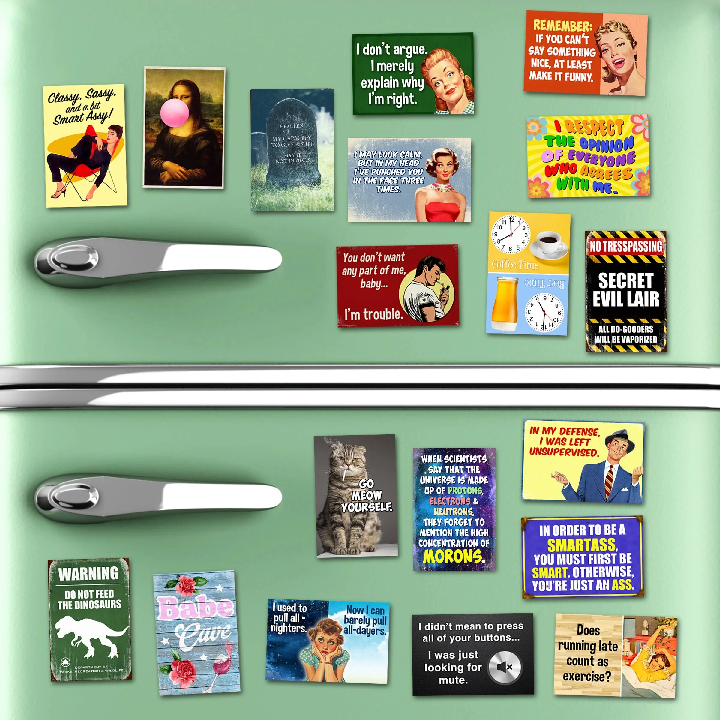 Mona Lisa Bubble Gum Funny Magnet | Modern Art Parody Refrigerator Magnet - Image 2