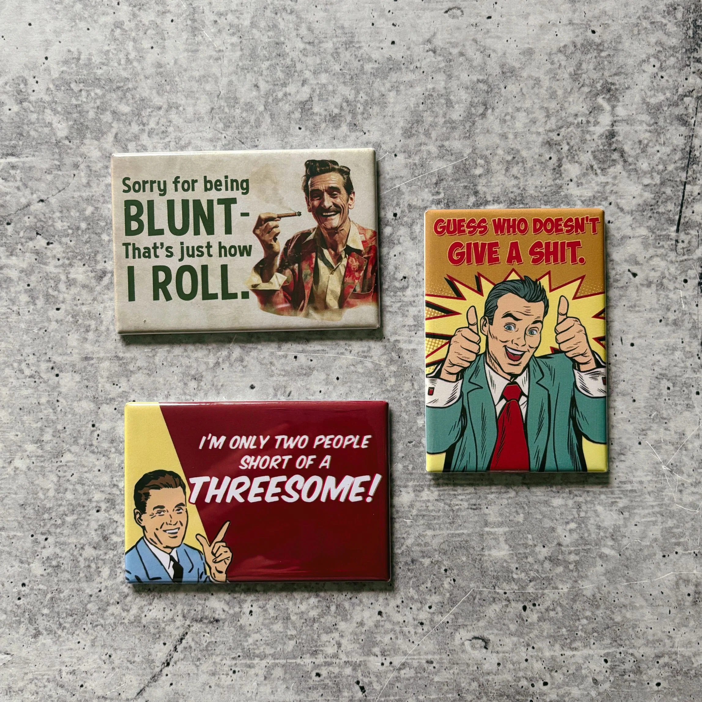 I'm Only Two People Short Of A Threesome Funny Refrigerator Magnet | Rectangular Magnetic Surface Decor | 2" x 3" - Image 4