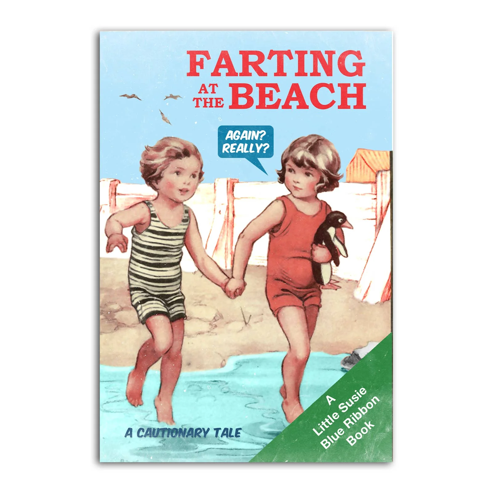 Farting At The Beach Funny Refrigerator Magnet | Rectangular Magnetic Surface Decor | 2" x 3"
