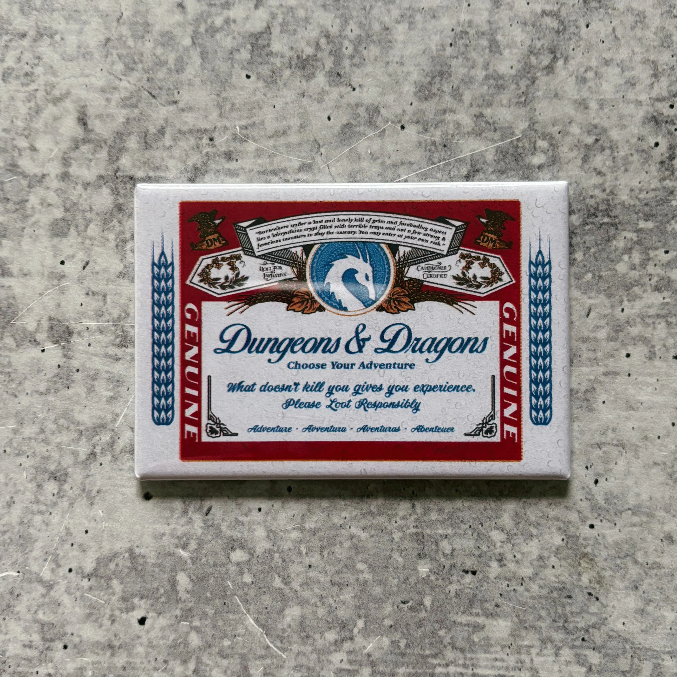 Dungeons & Dragons Funny Refrigerator Magnet | Rectangular Magnetic Surface Decor | 2" x 3" - Image 2
