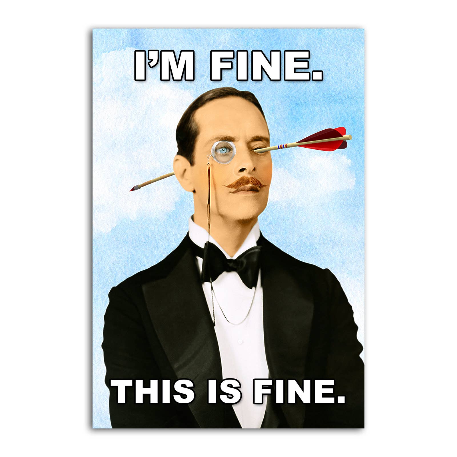 I'm Fine. This Is Fine Funny Refrigerator Magnet | Rectangular Magnetic Surface Decor | 2" x 3"