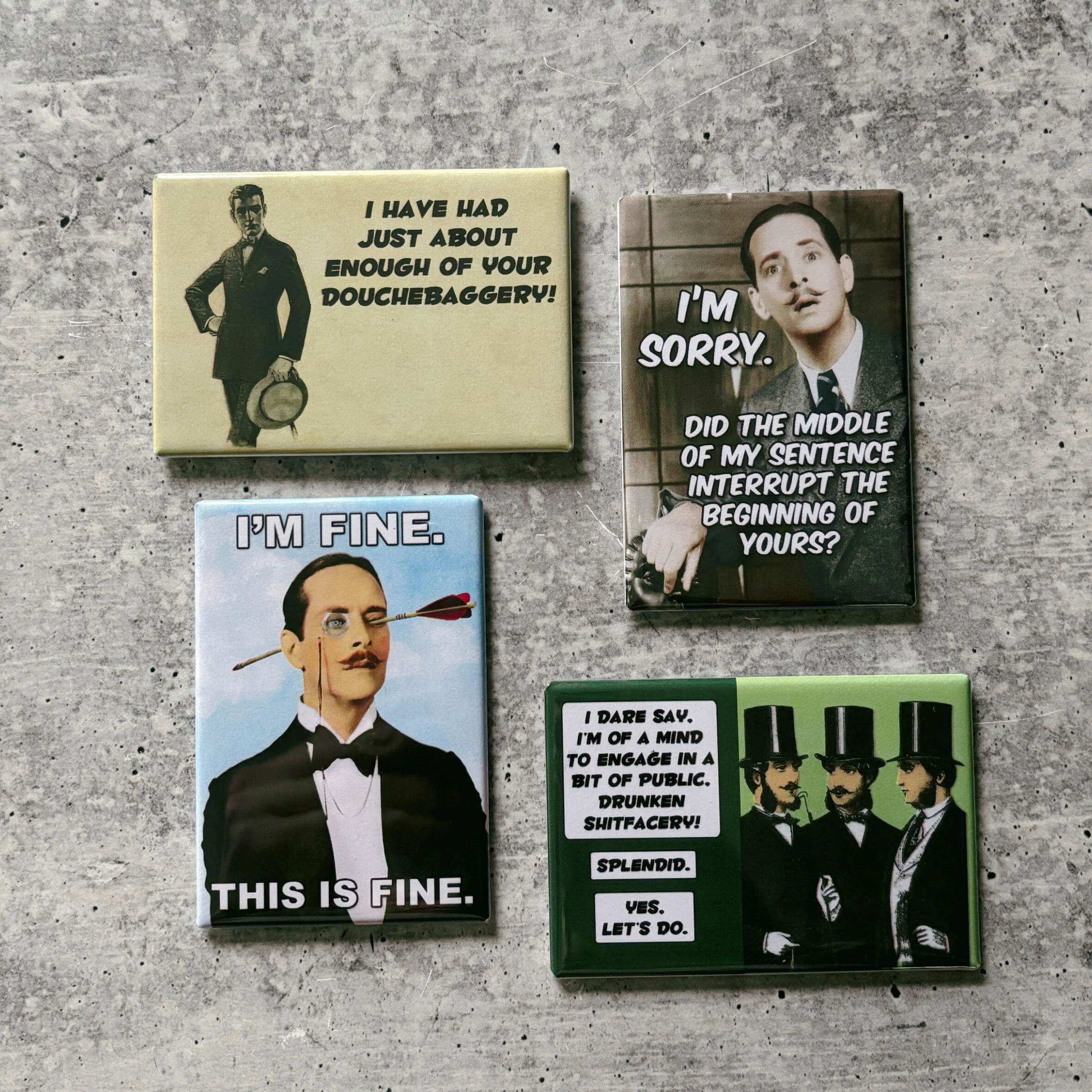 I'm Fine. This Is Fine Funny Refrigerator Magnet | Rectangular Magnetic Surface Decor | 2" x 3" - Image 4