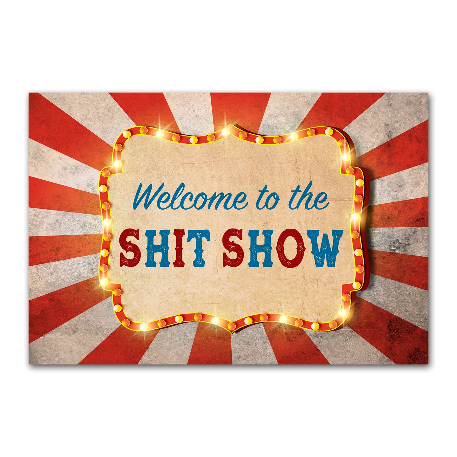 Welcome To The Shit Show Funny Refrigerator Magnet | Rectangular Magnetic Surface Decor | 2" x 3"