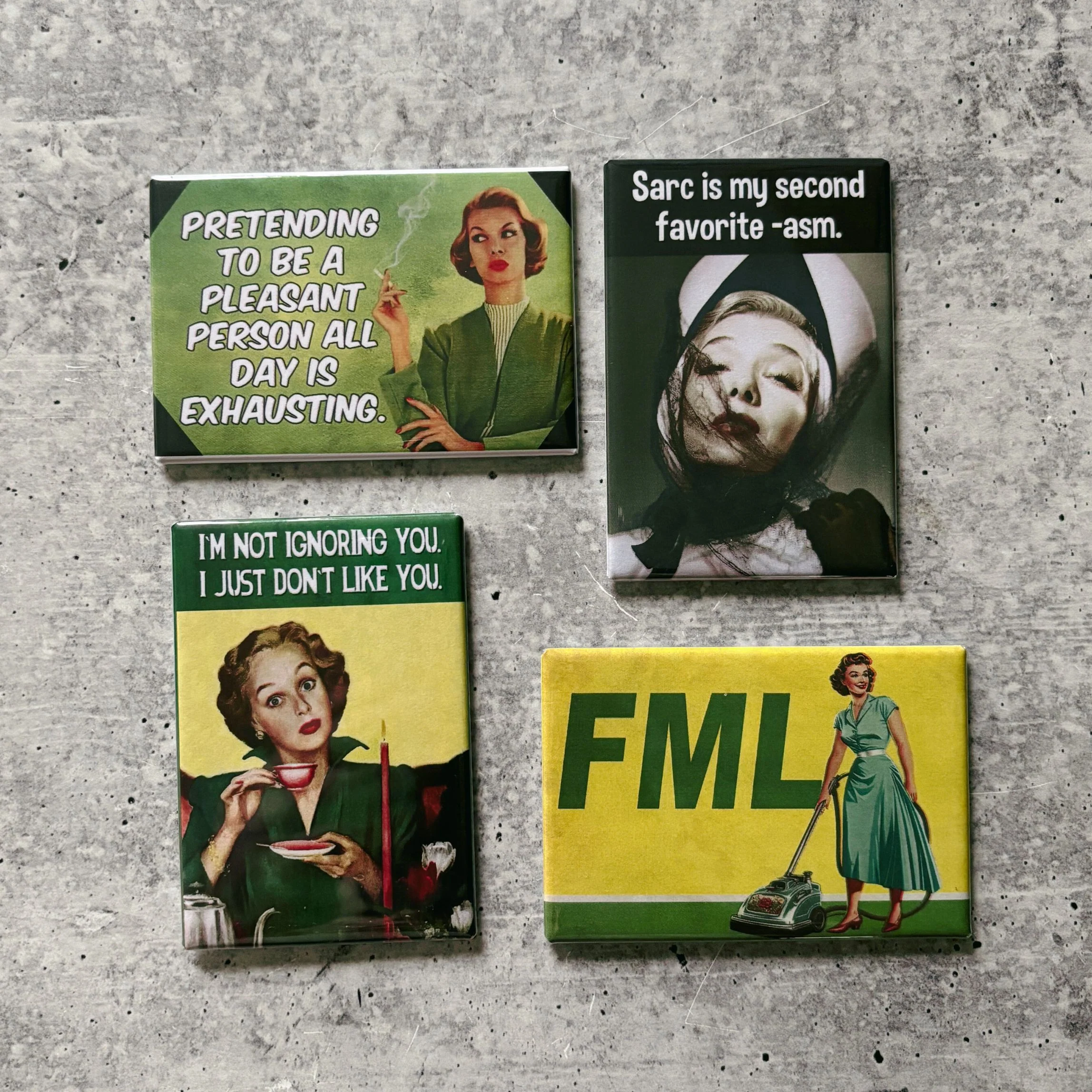 Sarc Is My Second Favorite – Asm Funny Refrigerator Magnet | Rectangular Magnetic Surface Decor | 2" x 3" - Image 4
