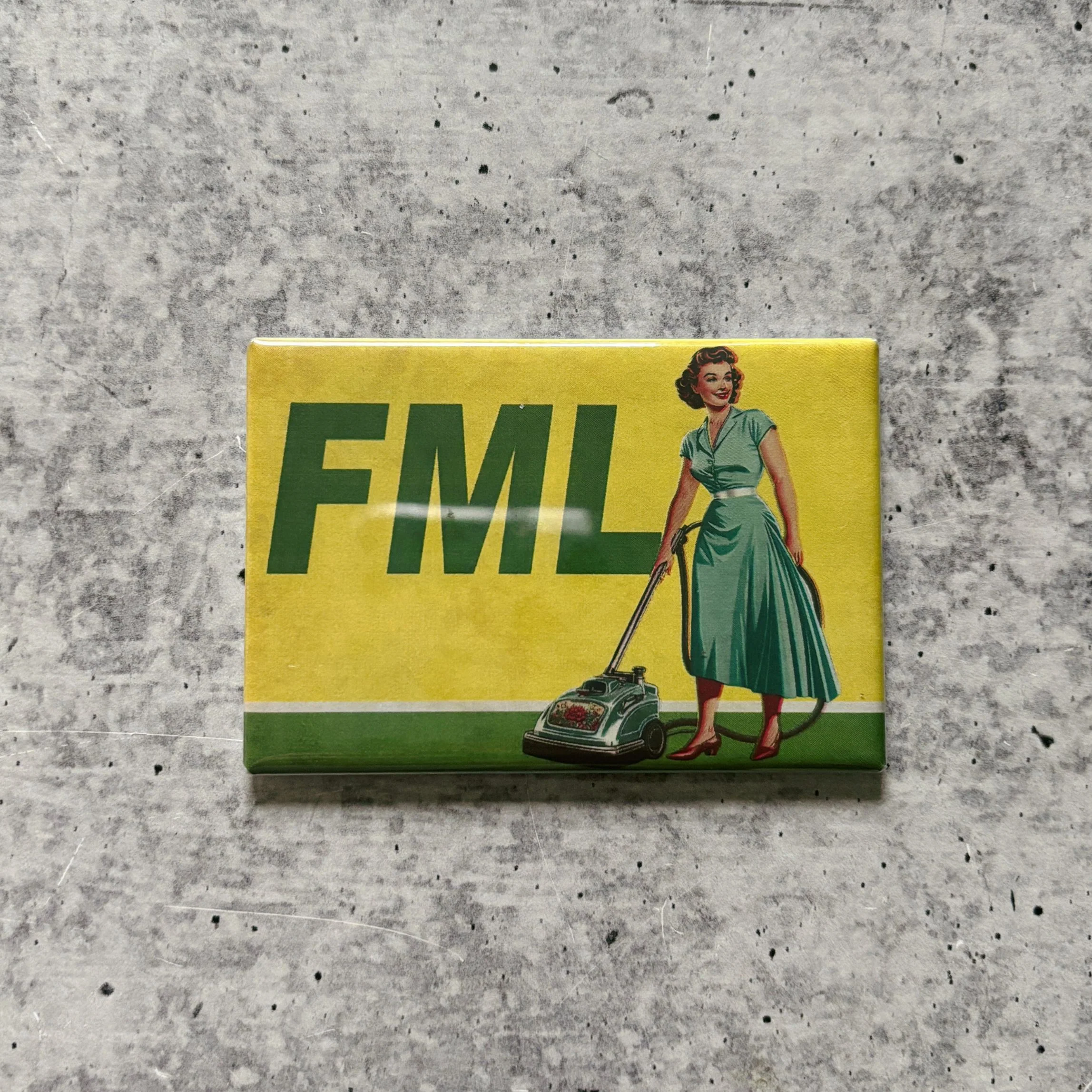 FML Funny Refrigerator Magnet | Rectangular Magnetic Surface Decor | 2" x 3" - Image 2