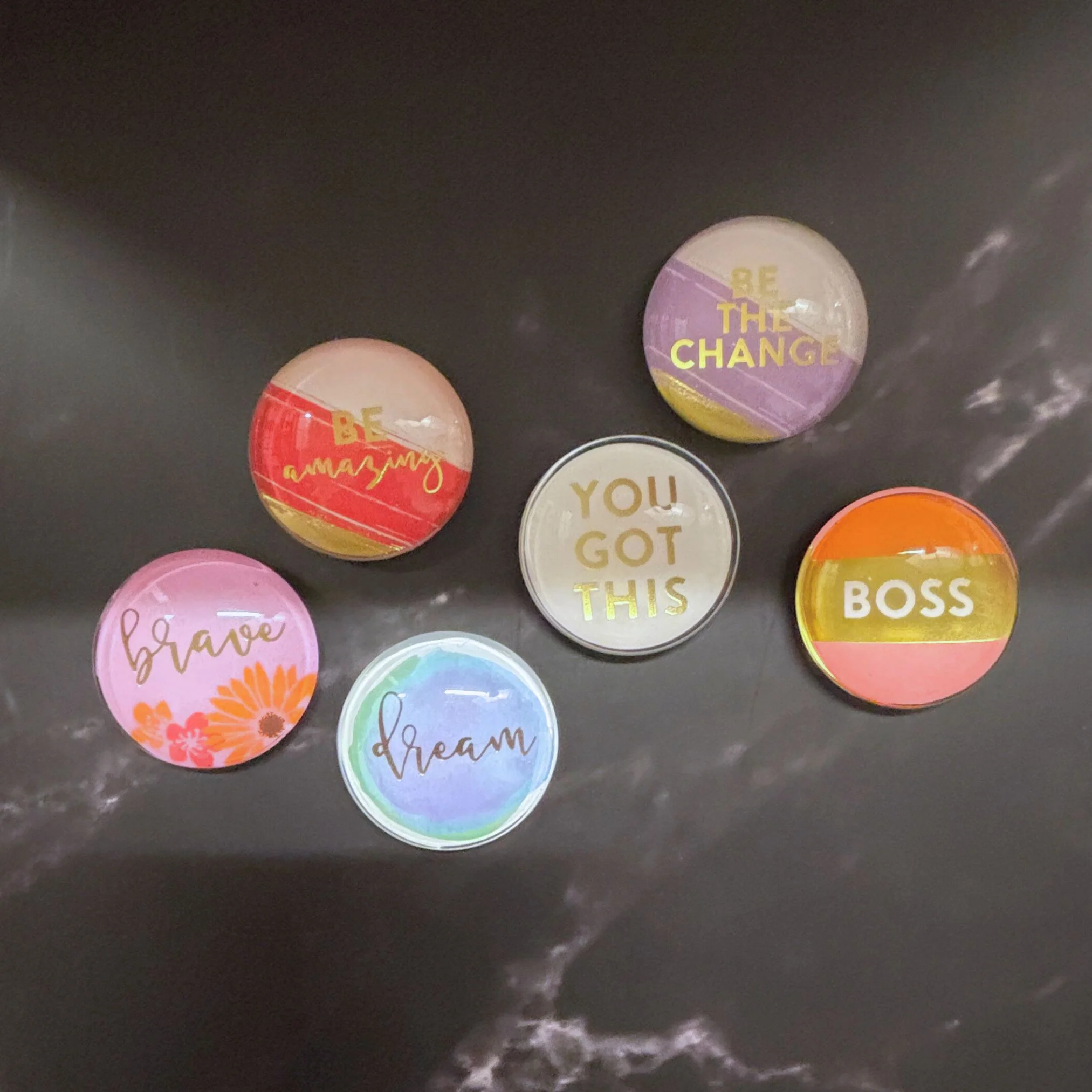 Inspiring Cabochon Glass Magnets | Metallic Gold Text | 10 Options Mix and Match - Image 12