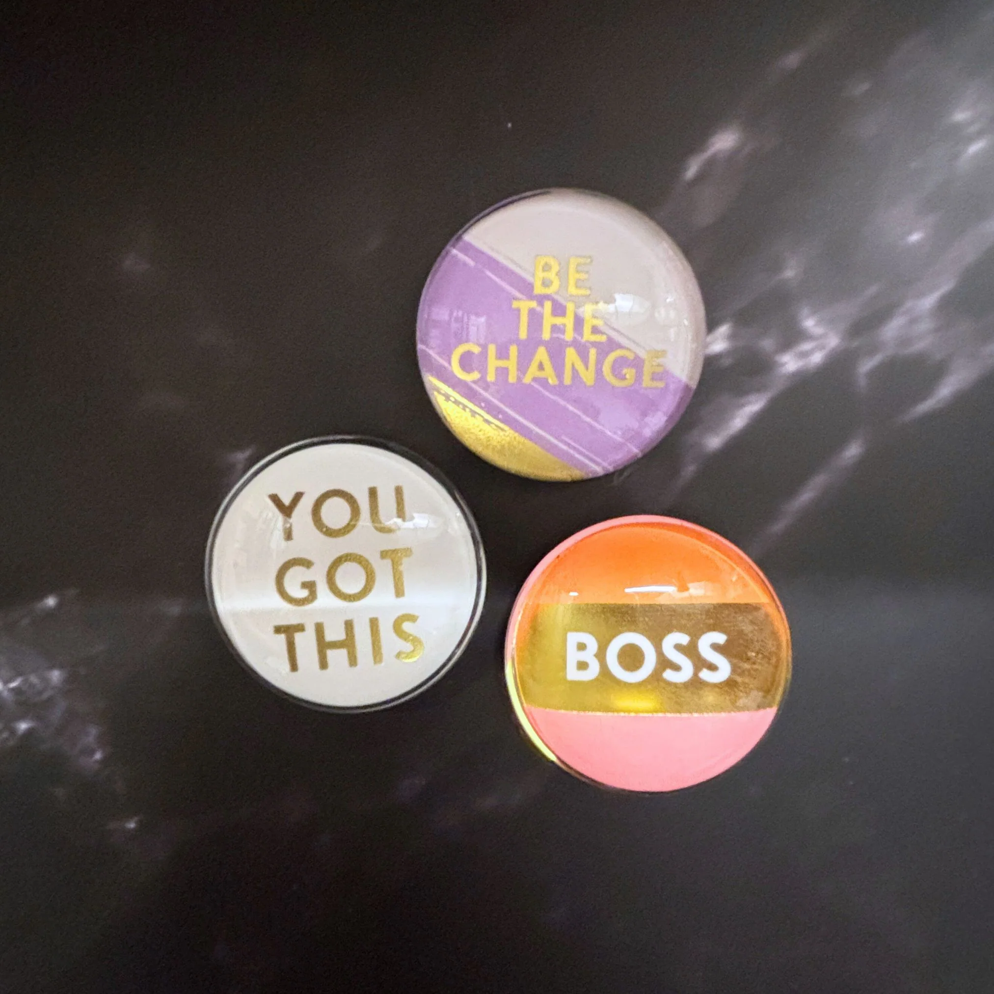 Inspiring Cabochon Glass Magnets | Metallic Gold Text | 10 Options Mix and Match - Image 9