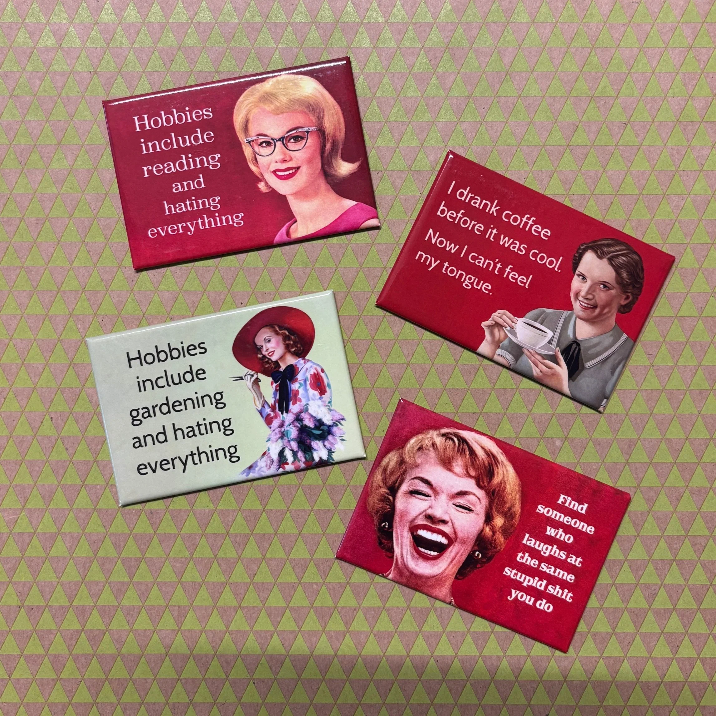 Hobbies Include Reading And Hating Everything Refrigerator Magnet | 3" x 2" - Image 5