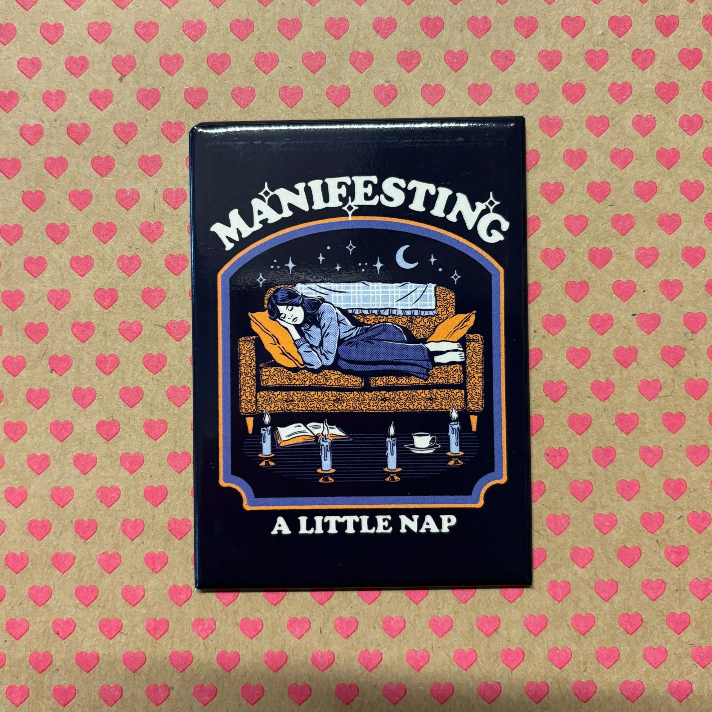 Manifesting A Little Nap Rectangular Refrigerator Magnet | Magnetic Surface Decor Art by Steven Rhodes | 2.5" X 3.5" - Image 3