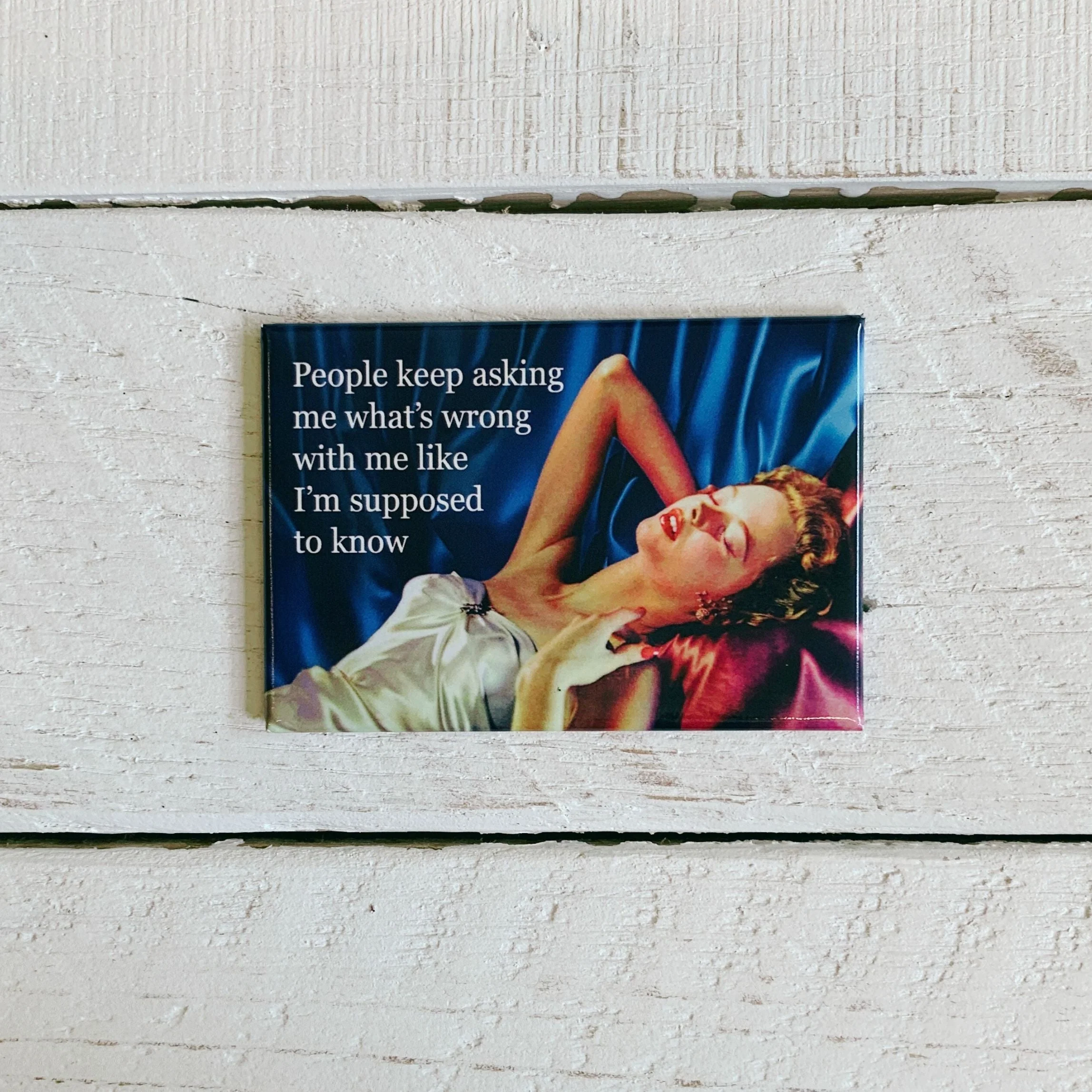 People Keep Asking Me What's Wrong Rectangular Magnet | Magnetic Surface Fridge Magnet Decor | 3" x 2" - Image 2