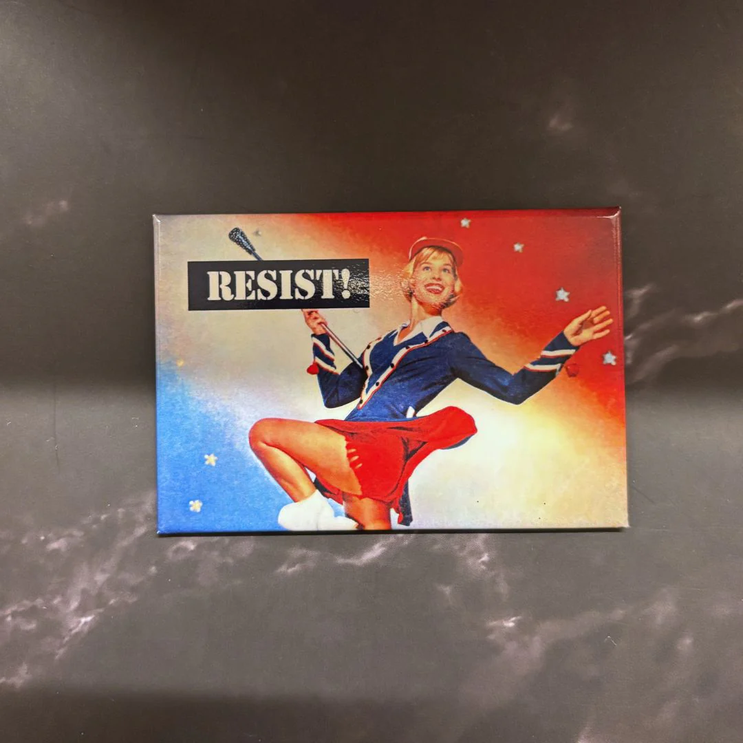 Resist Refrigerator Magnet | Feminist Political Magnet 3" x 2" - Image 2