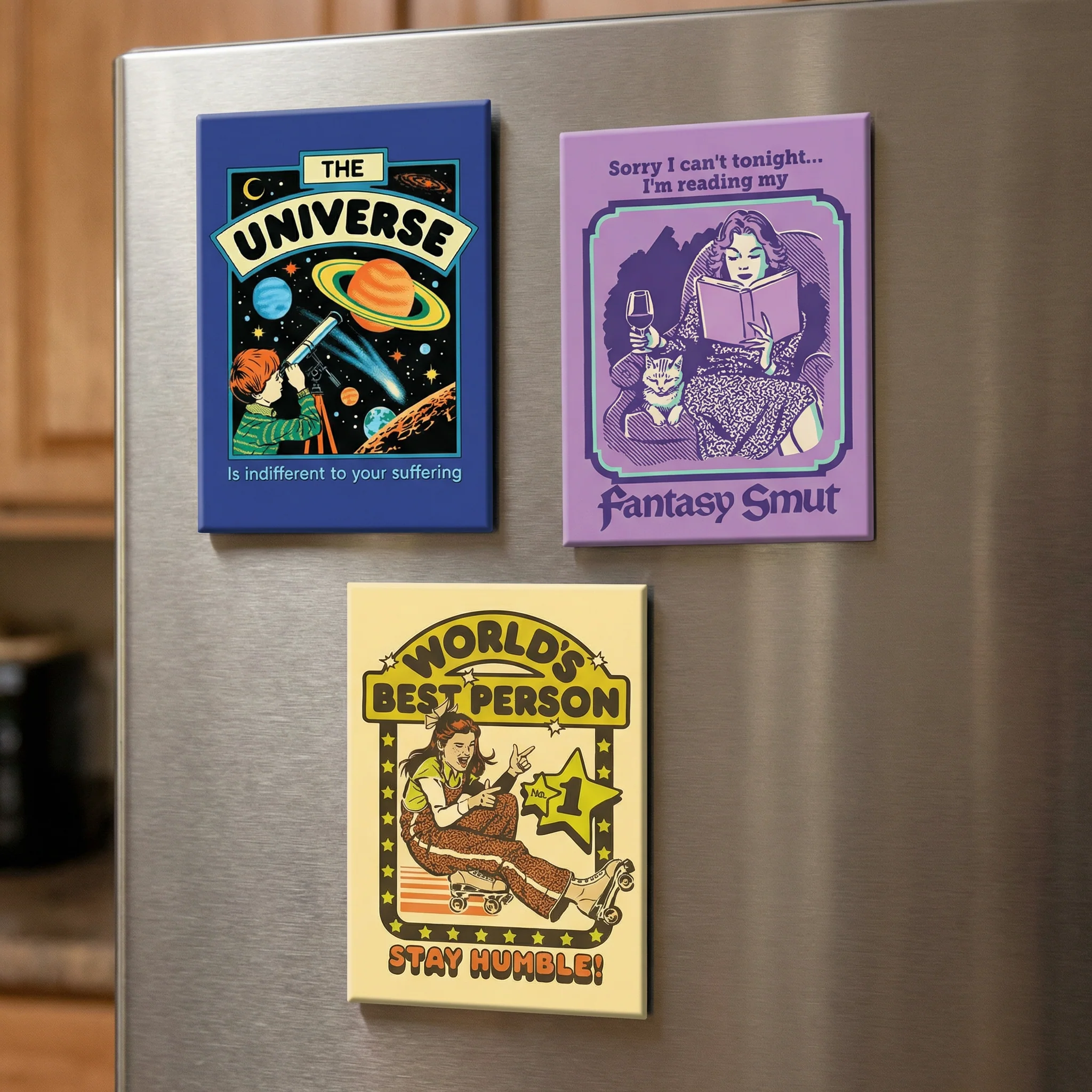 The Universe Is Indifferent to Your Suffering Magnet | Rectangular Magnetic Surface Decor Art by Steven Rhodes | 2.5" X 3.5" - Image 2