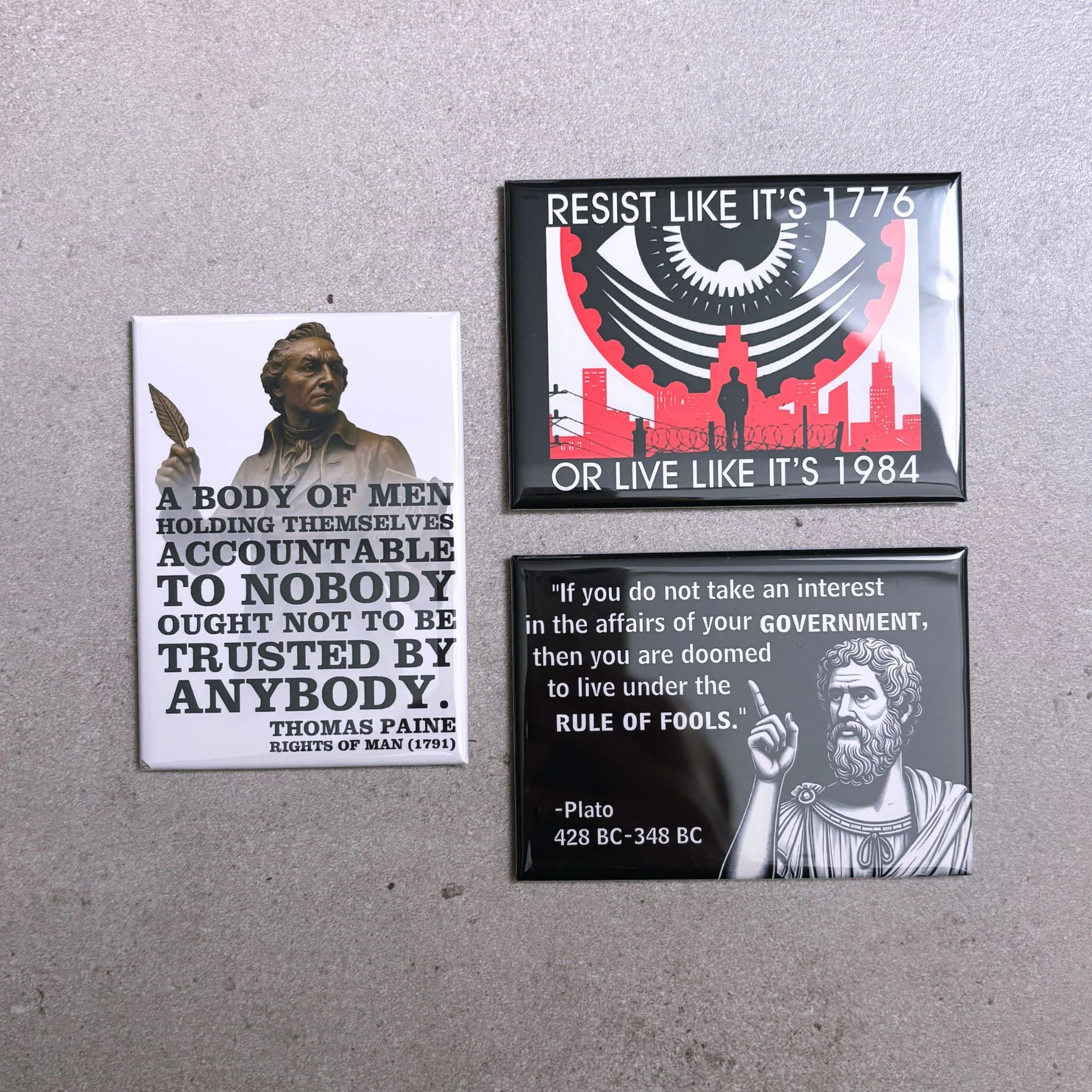 Accountable To Nobody Magnet | Thomas Paine Quote Fridge Magnet - Image 4