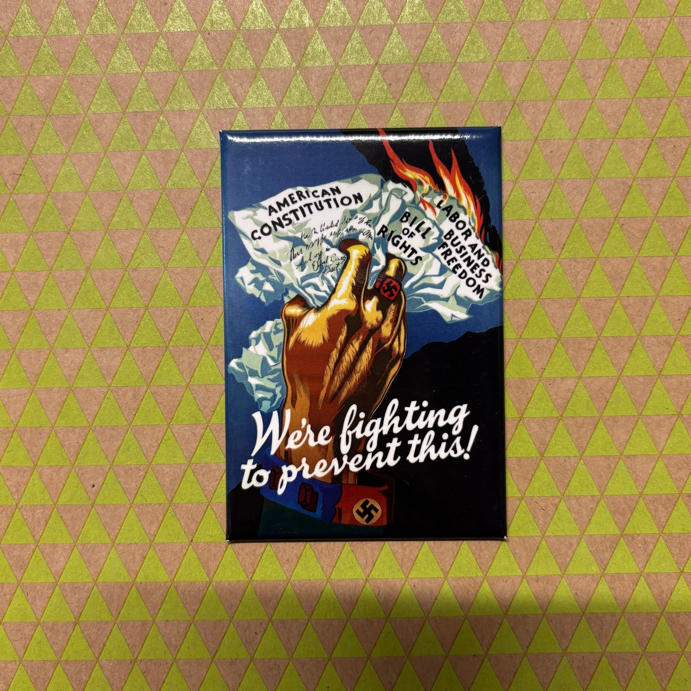 We Are Fighting To Prevent This Refrigerator Magnet | 3" x 2" - Image 3