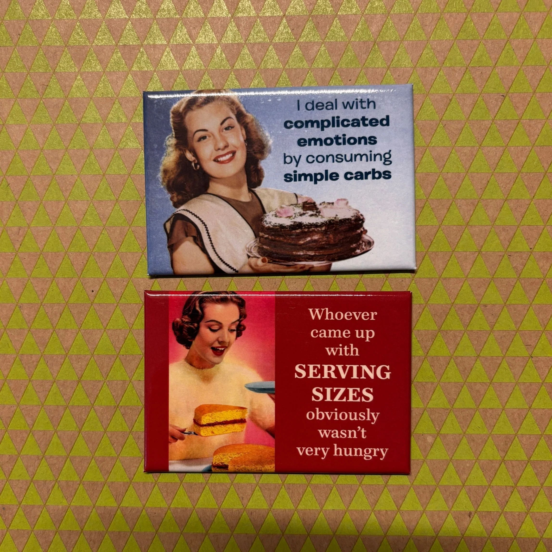 Whoever Came Up with SERVING SIZES Obviously wasn’t Very Hungry Refrigerator Magnet | 3" x 2" - Image 4