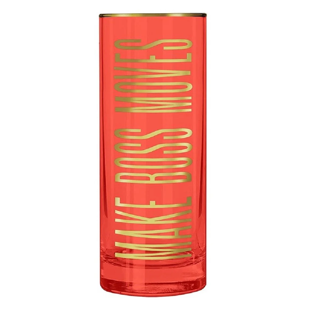 Make Boss Moves Collins Glass in Coral and Gold - Image 5