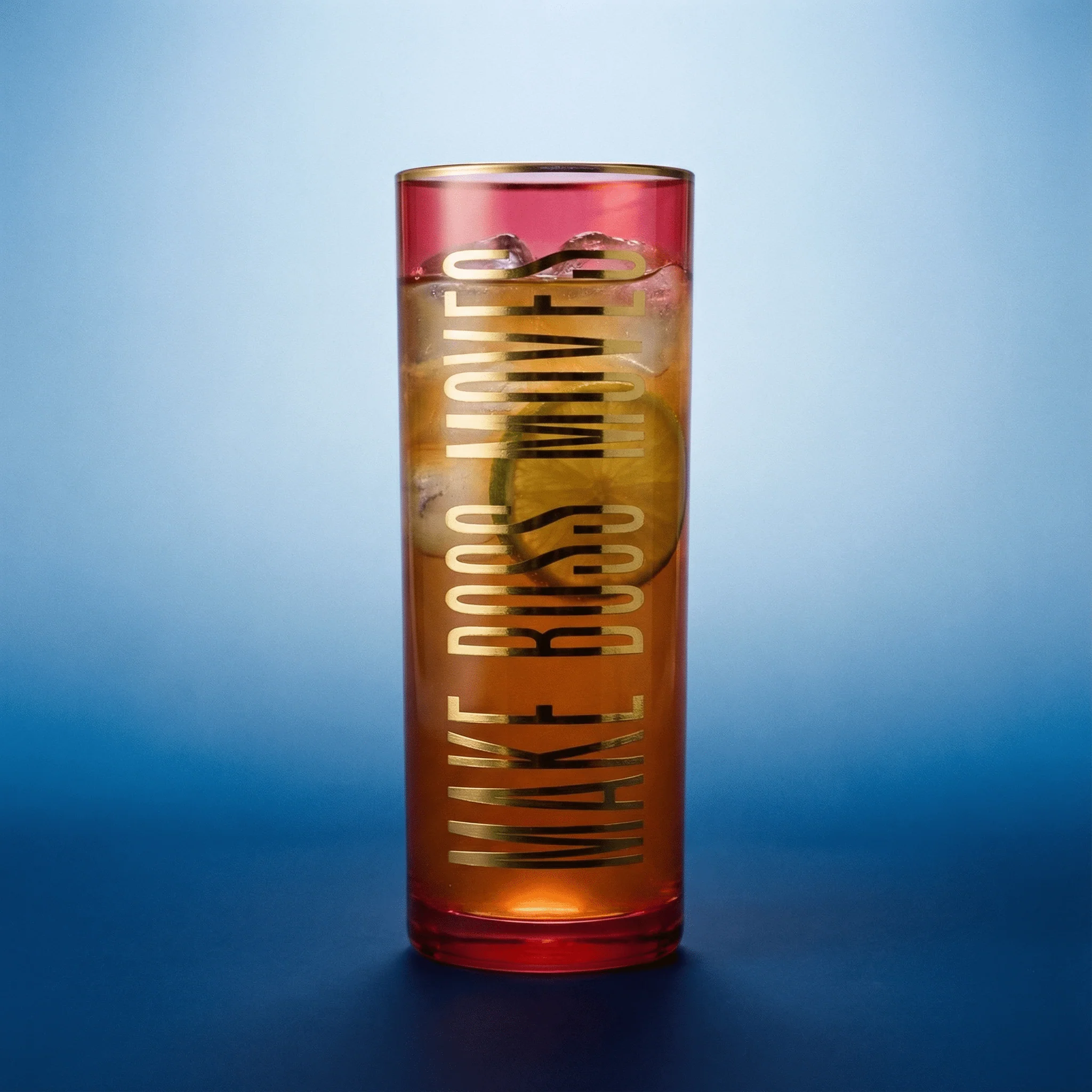 Make Boss Moves Collins Glass in Coral and Gold - Image 6