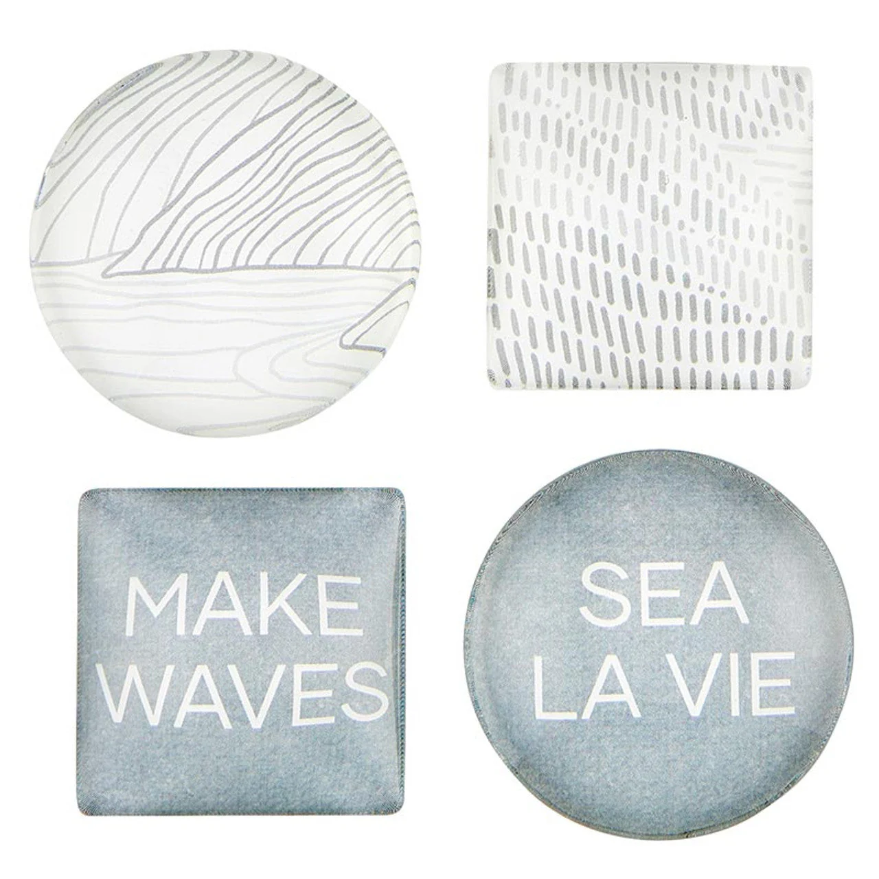 Gift Boxed Magnet Set | Make Waves Glass Magnet Set of 4 | Sea Inspired Art Design - Image 2