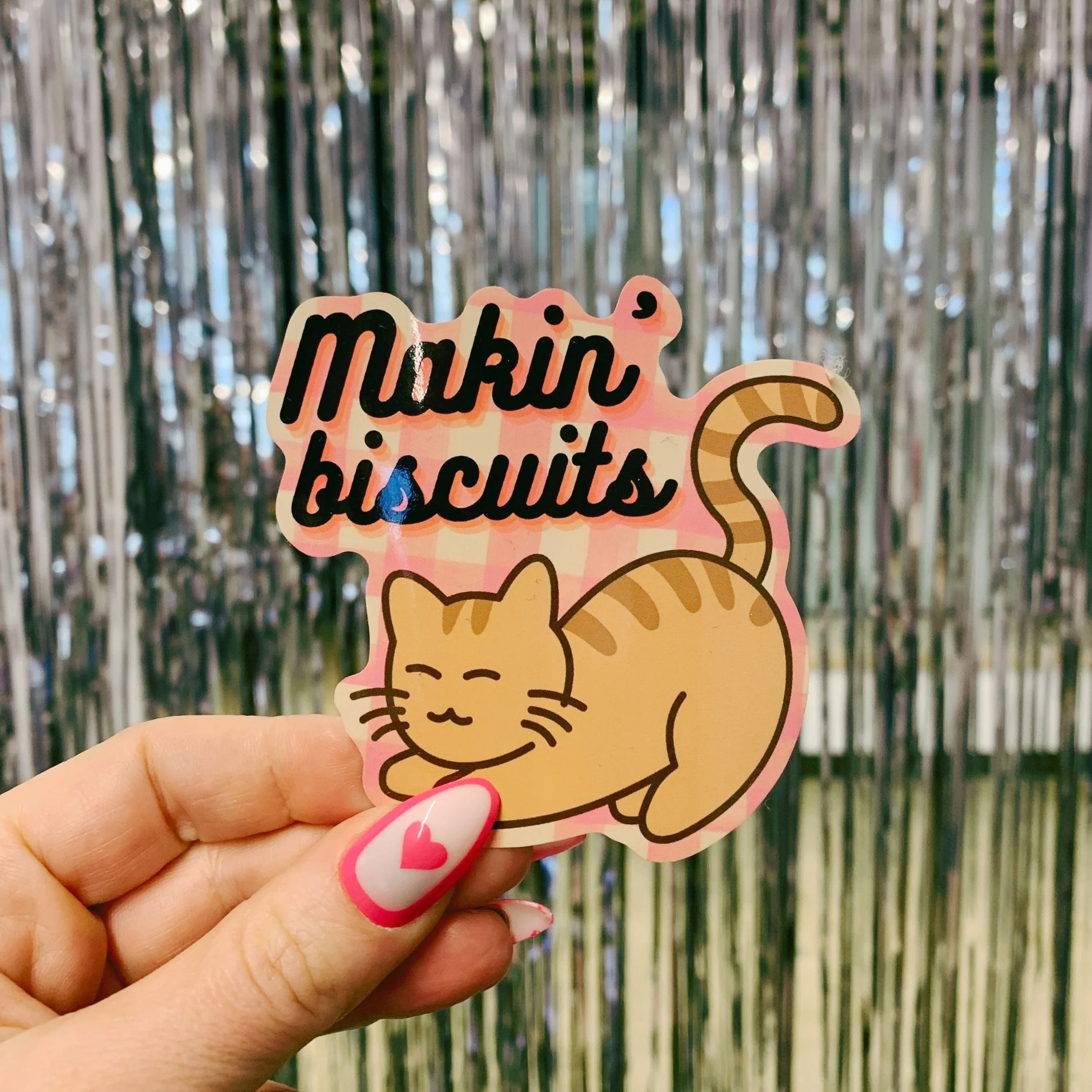 Makin' Biscuits Cat Sticker | Vinyl Die Cut Decal - Image 4