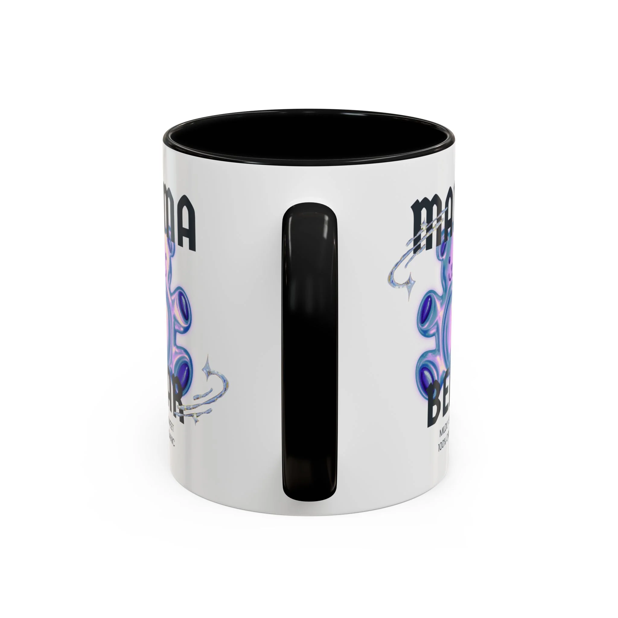 Mama Bear Mildly Sweet 100% Organic Gummy Bear 11oz Black Mug | Mothers Day Coffee Lovers Gift - Image 6