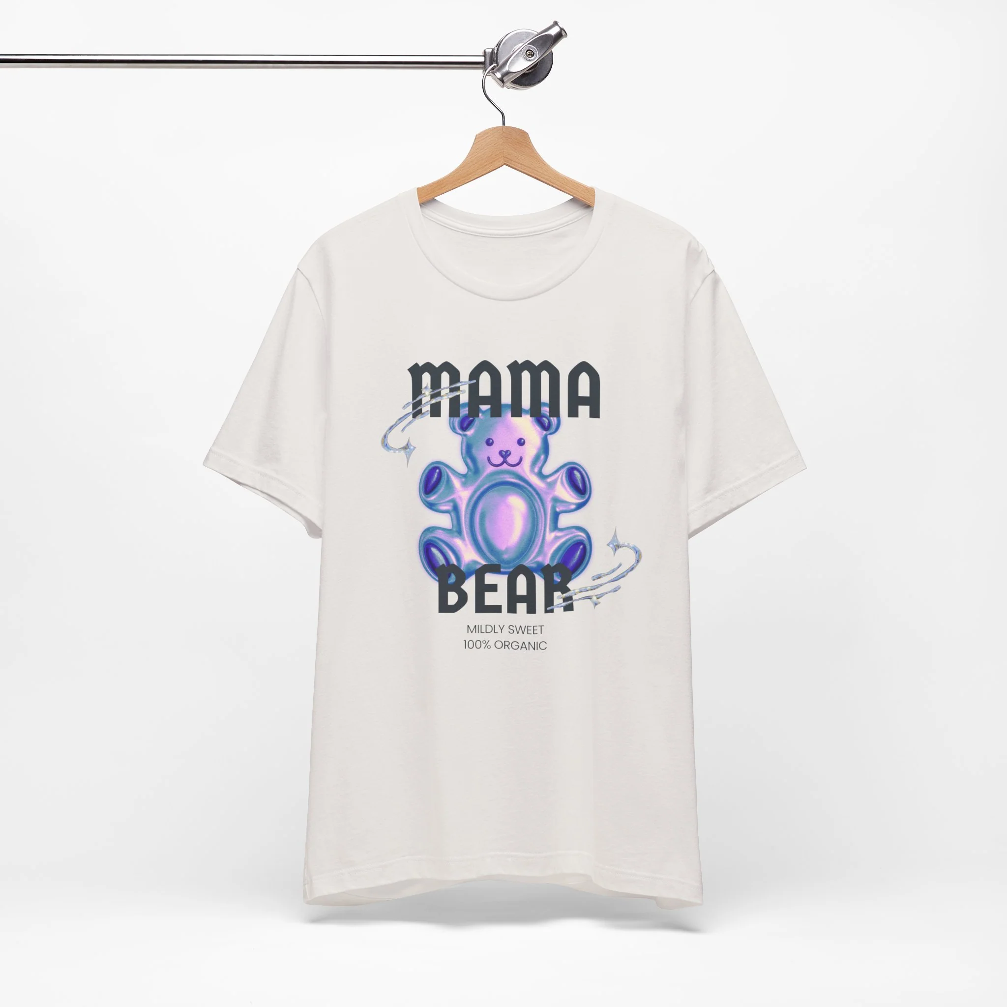 Mama Bear Mildly Sweet 100% Organic Gummy Bear Jersey Short Sleeve Tee | Mothers Day - Image 18