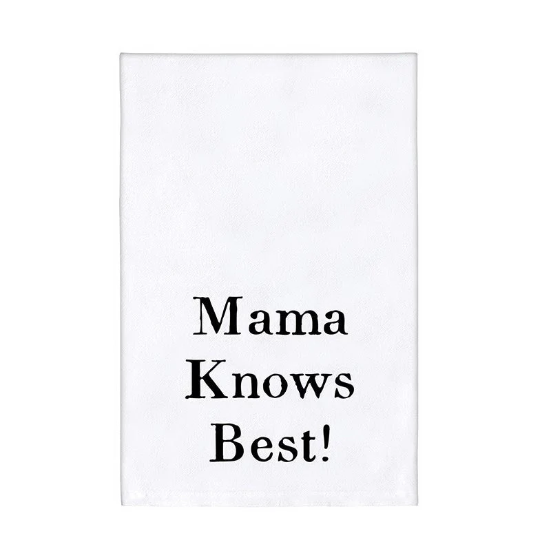 Mama Knows Best Thirsty Boy Dish Towel or Burp Cloth | Cotton Flour Sack Kitchen Towel | 30" x 30" - Image 3