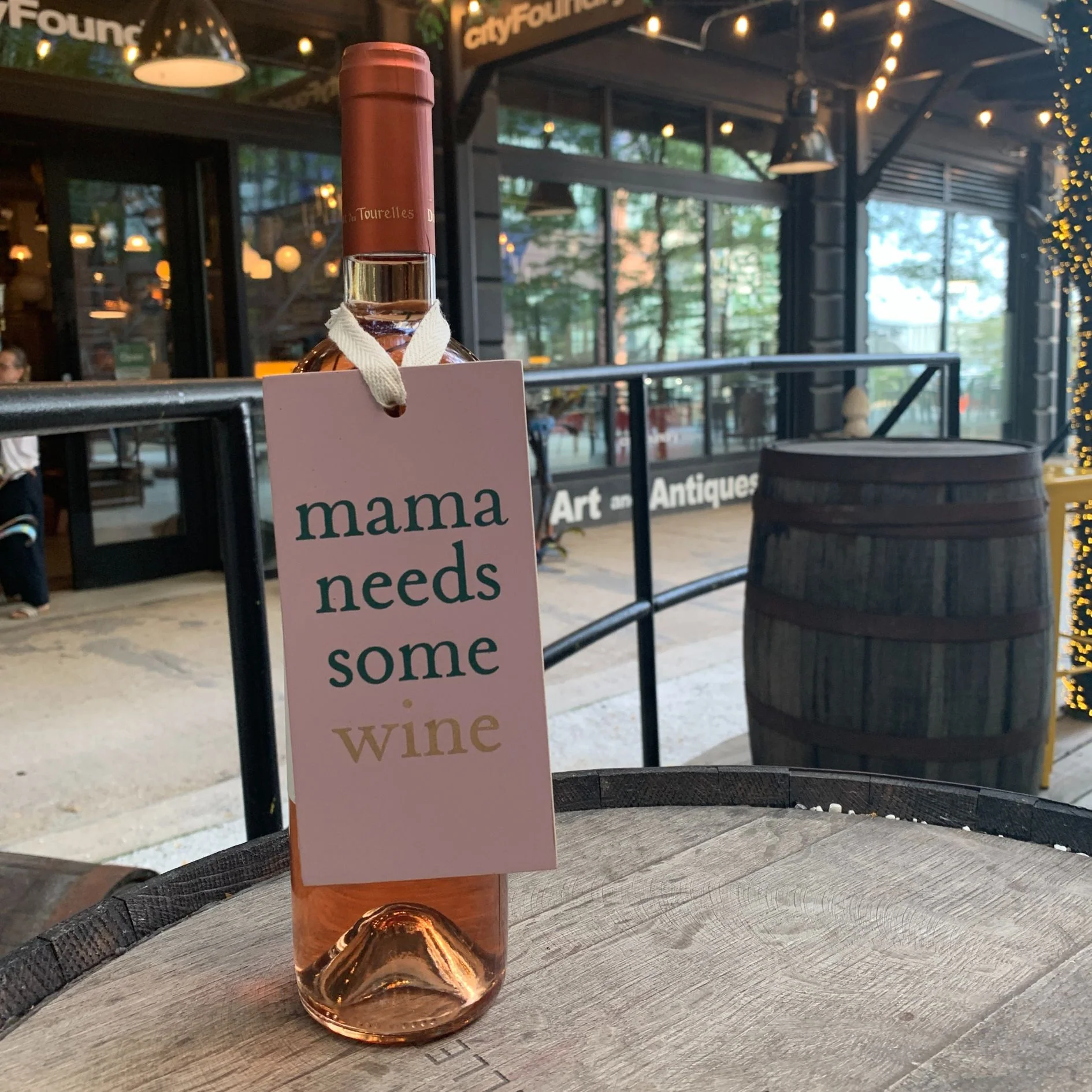Mama Needs Some Wine Wooden Bottle Tag - Image 4