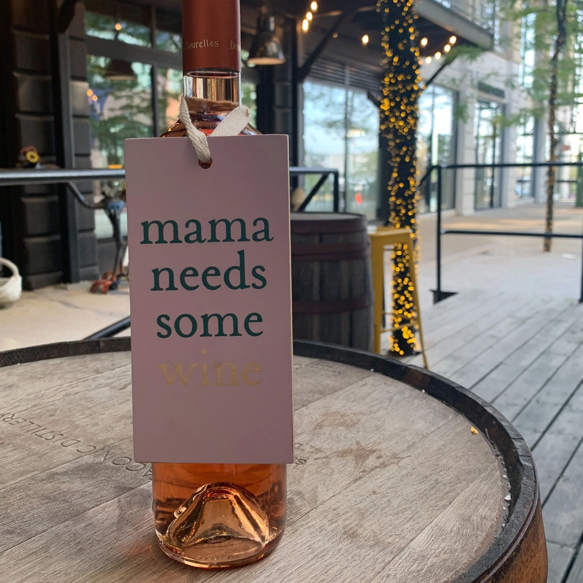 Mama Needs Some Wine Wooden Bottle Tag - Image 6