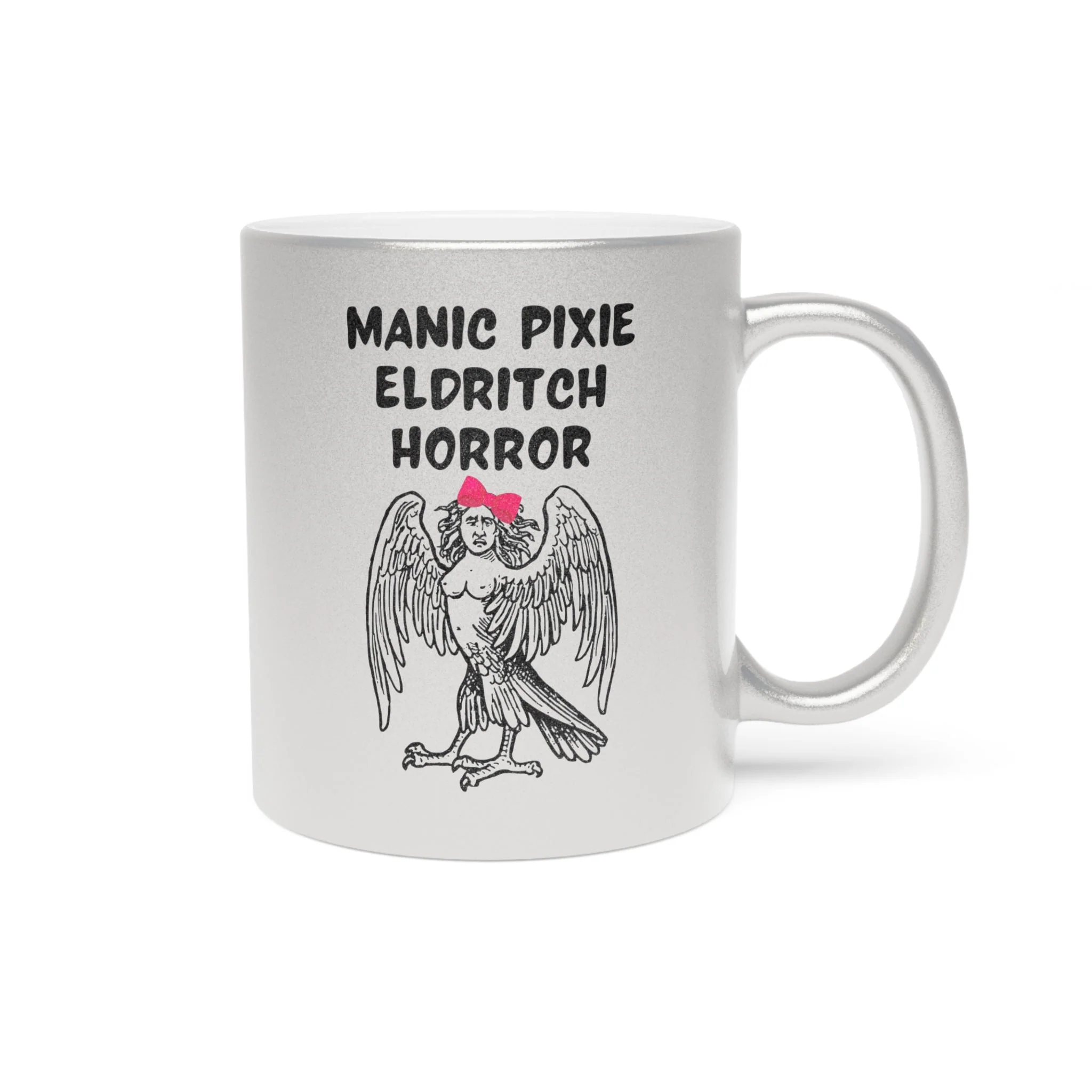 Manic Pixie Eldritch Horror Metallic Mug (Silver\Gold) - Image 4