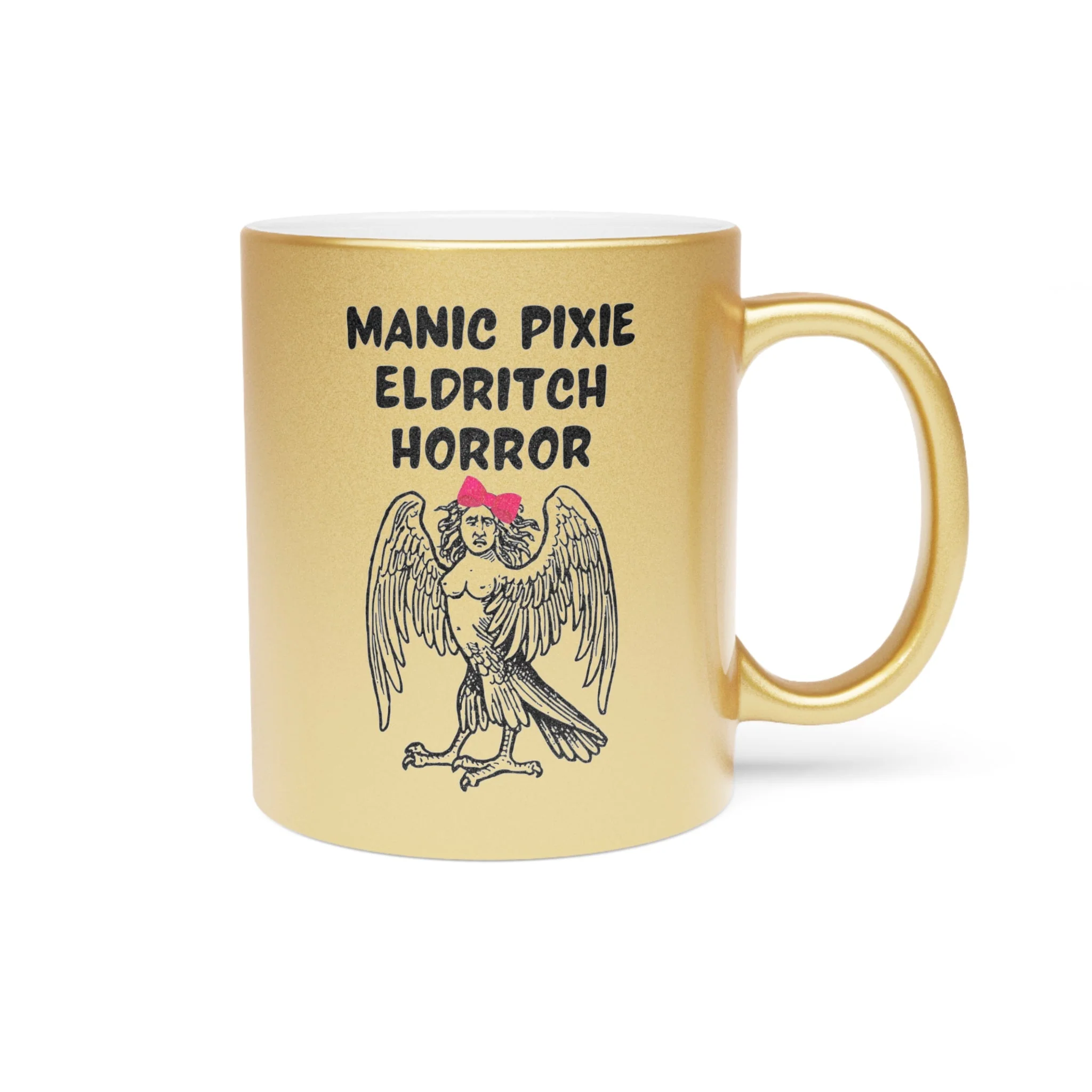 Manic Pixie Eldritch Horror Metallic Mug (Silver\Gold) - Image 7