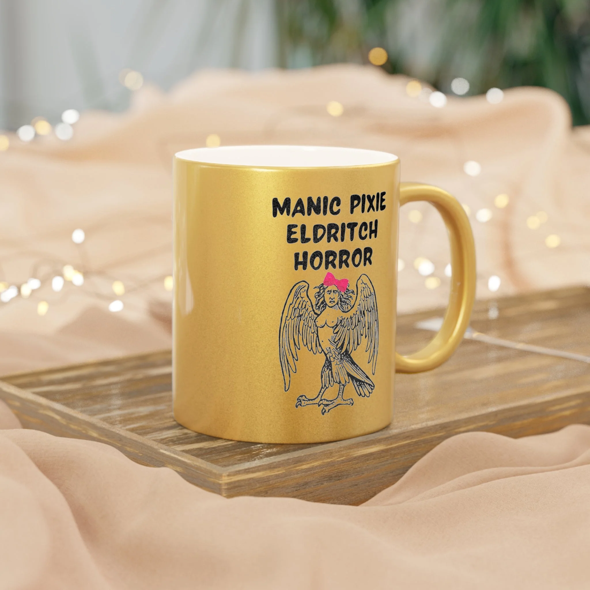 Manic Pixie Eldritch Horror Metallic Mug (Silver\Gold) - Image 8