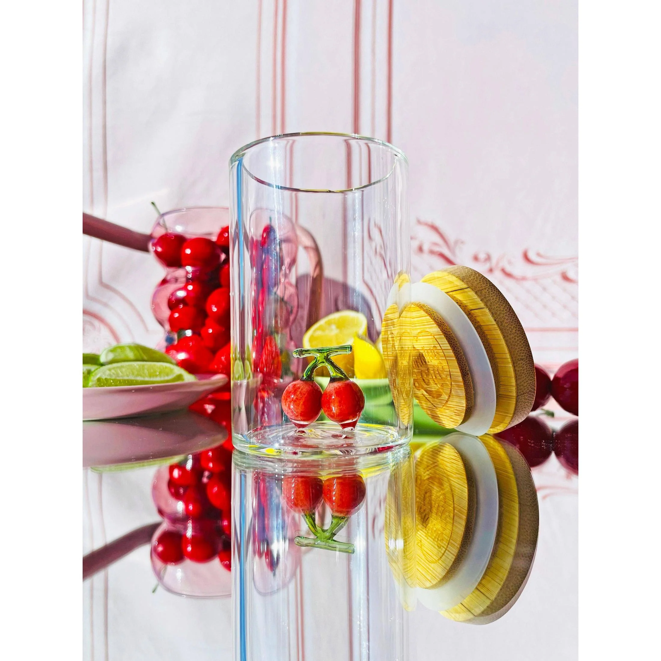 Maraschino Cherry Stash Jar | Clear Glass Storage Container | 3.5'' x 2'' - Image 5