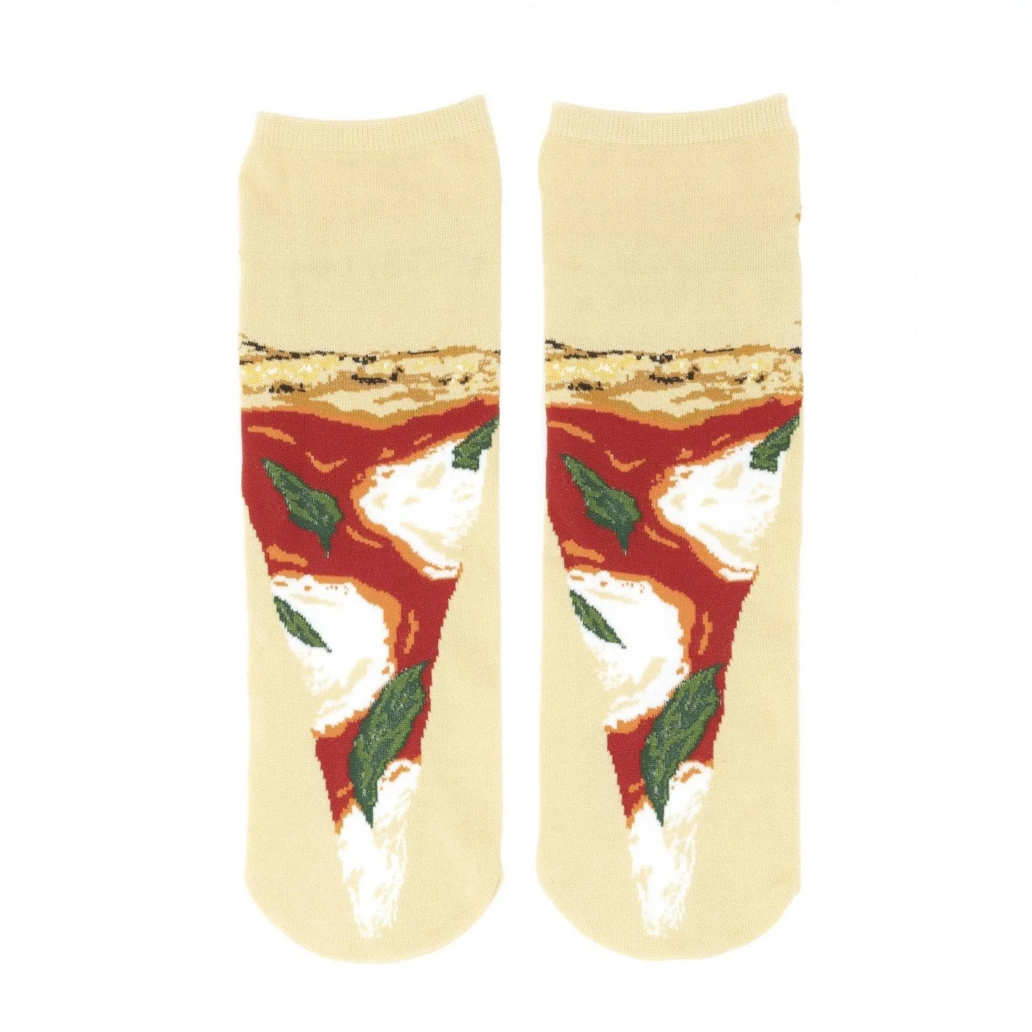 Margherita Pizza Socks | Funny Socks Folded Together Like Pizza for Gifting - Image 3